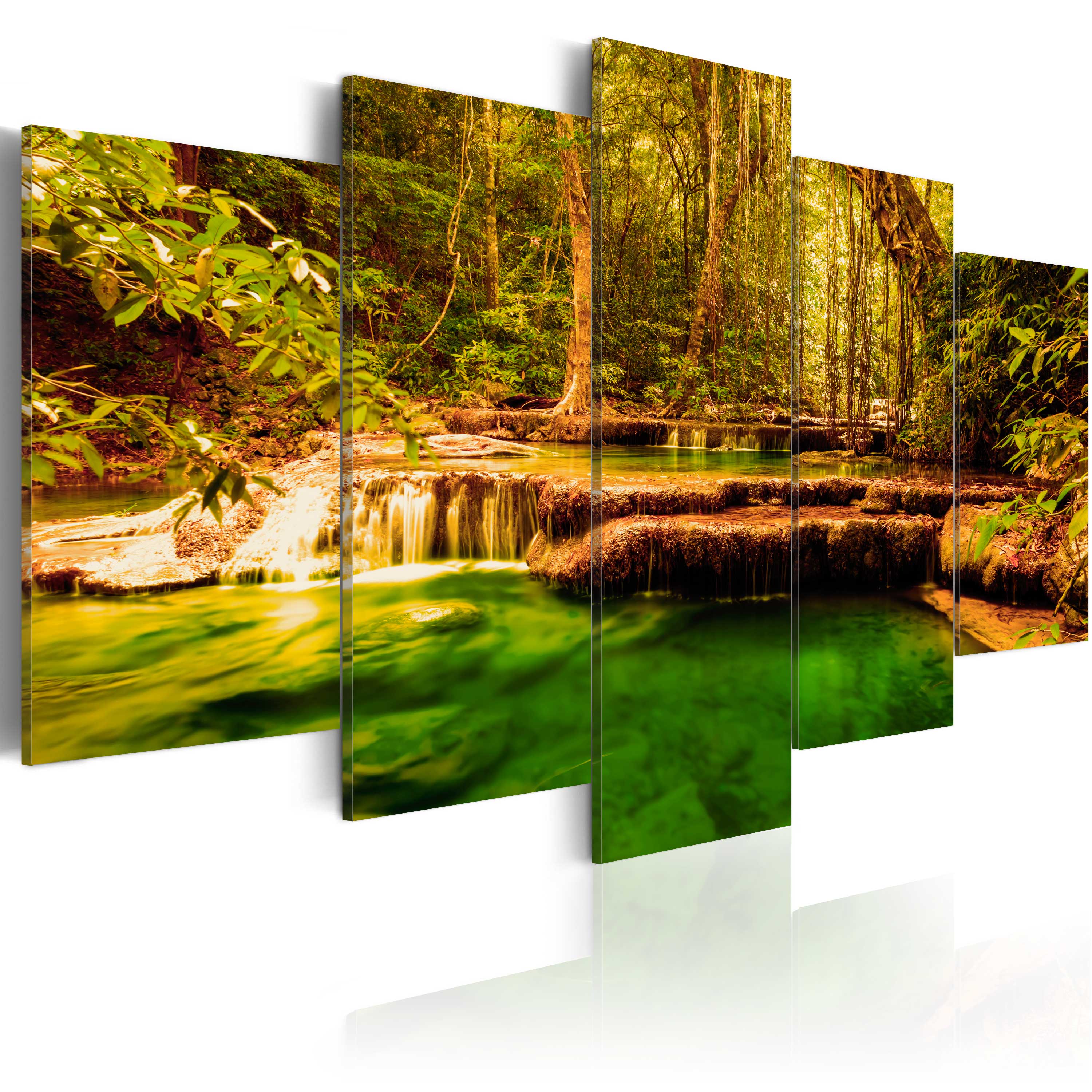 Canvas Print - Beauty of nature: waterfall - 200x100