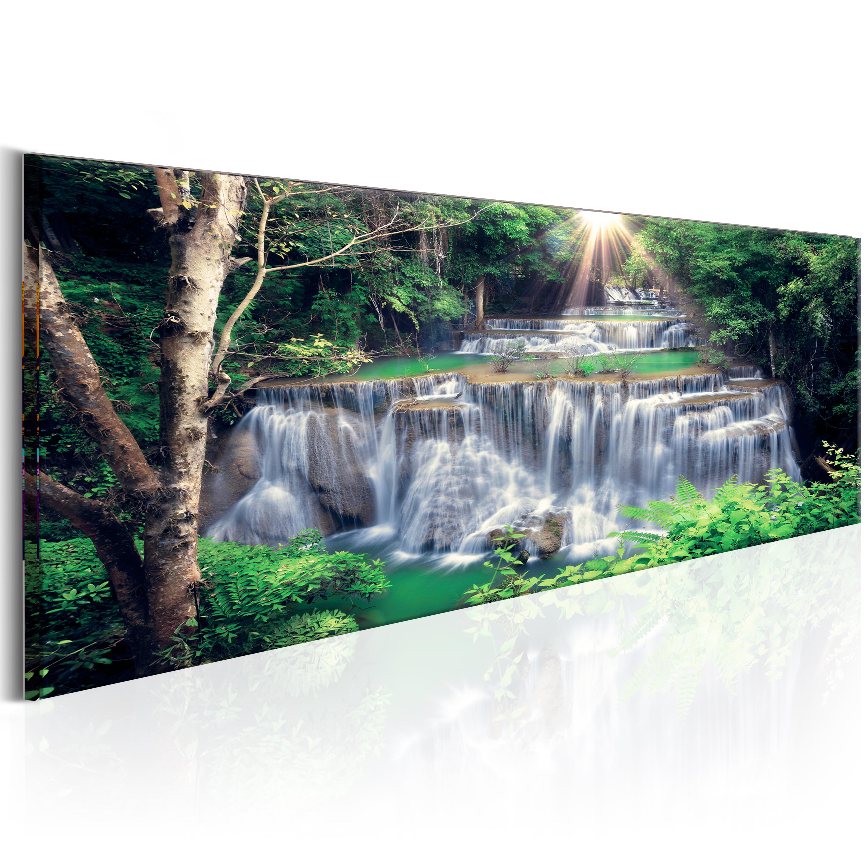 Waterfall 1p Bild auf auf Leinwand Wandbild Poster Kunstdruck Natur Bilder 