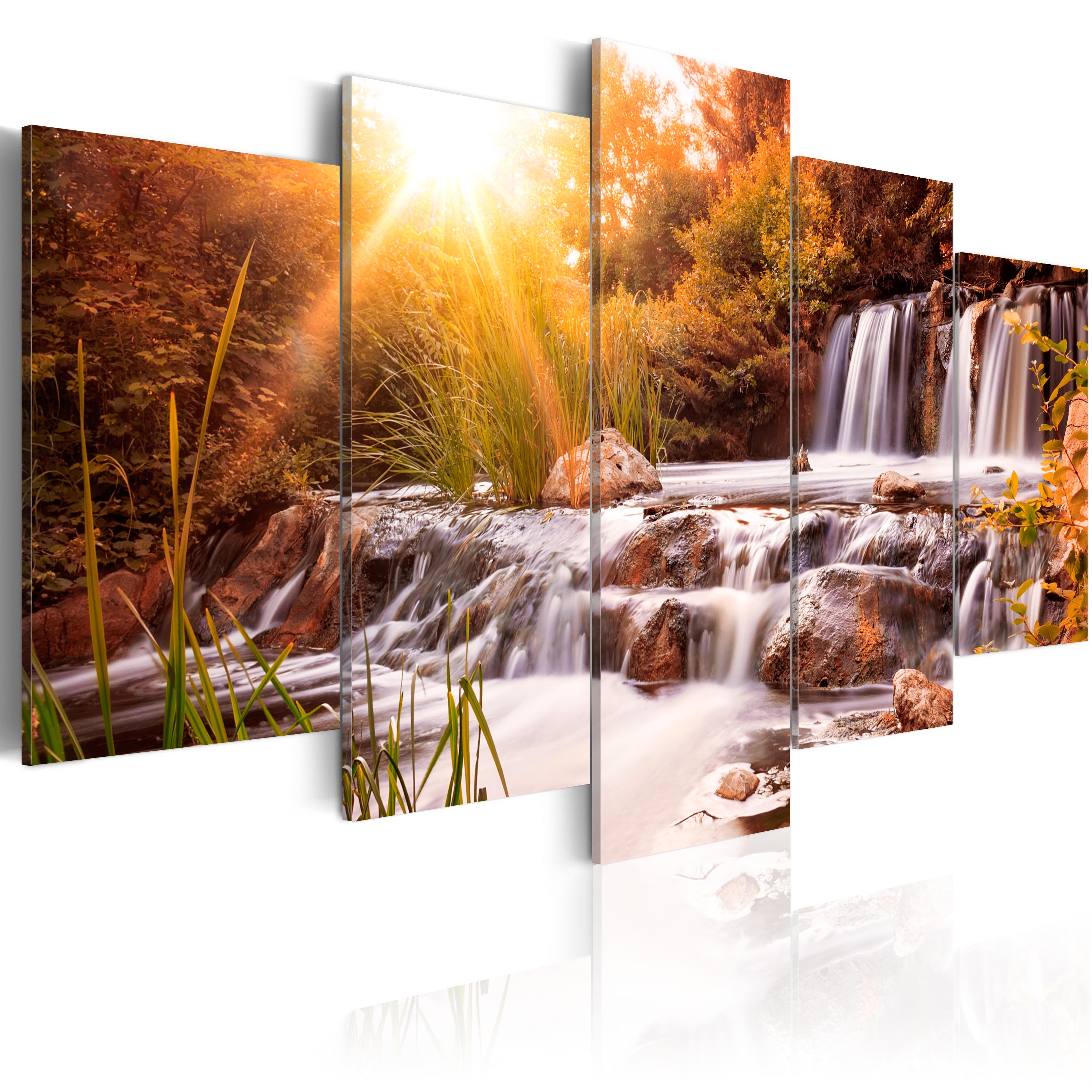 Picture 4 pts nature water  Canvas framed 4 x 12x12'' Brand Visario 6608 TOP 