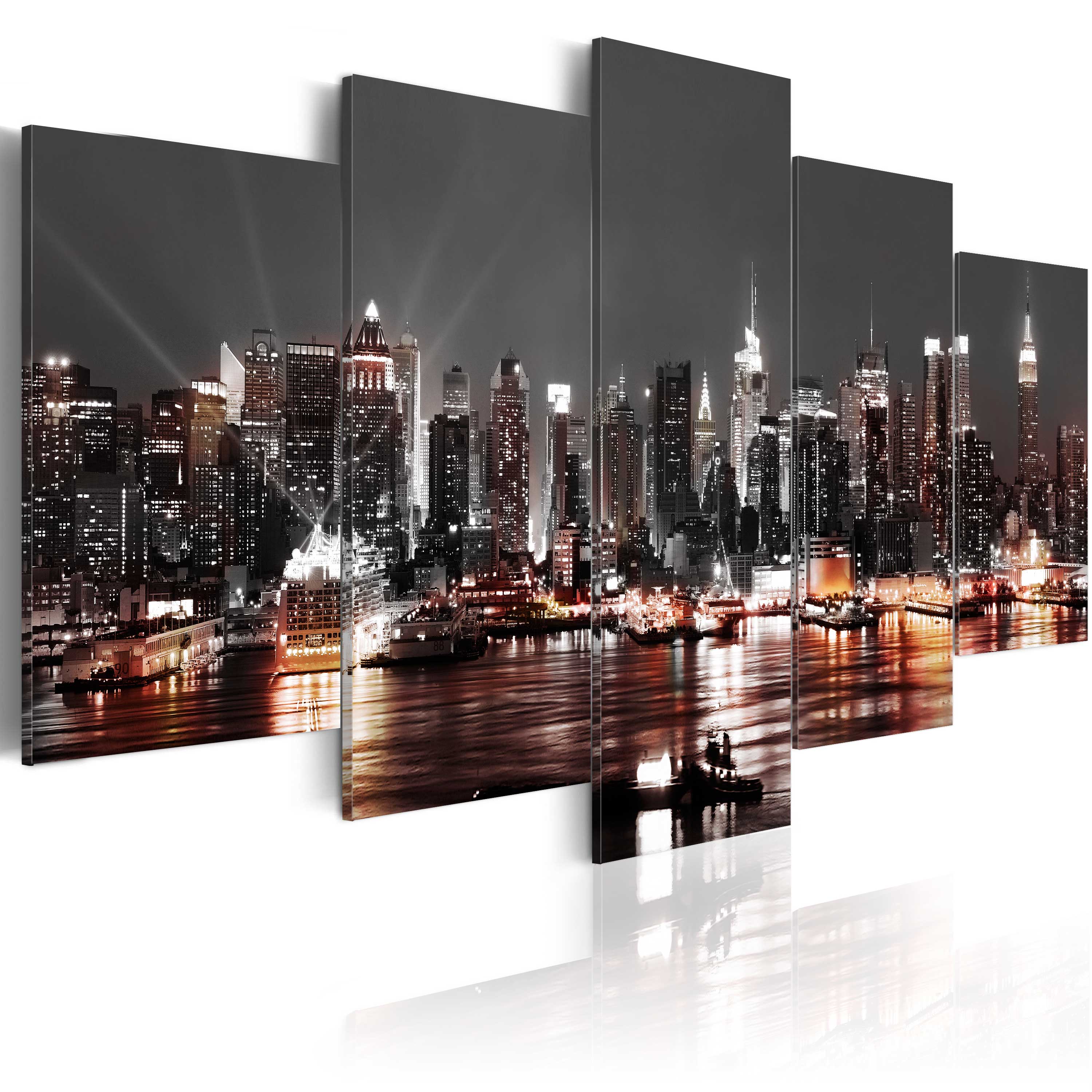 Canvas Print - Grey city - 200x100