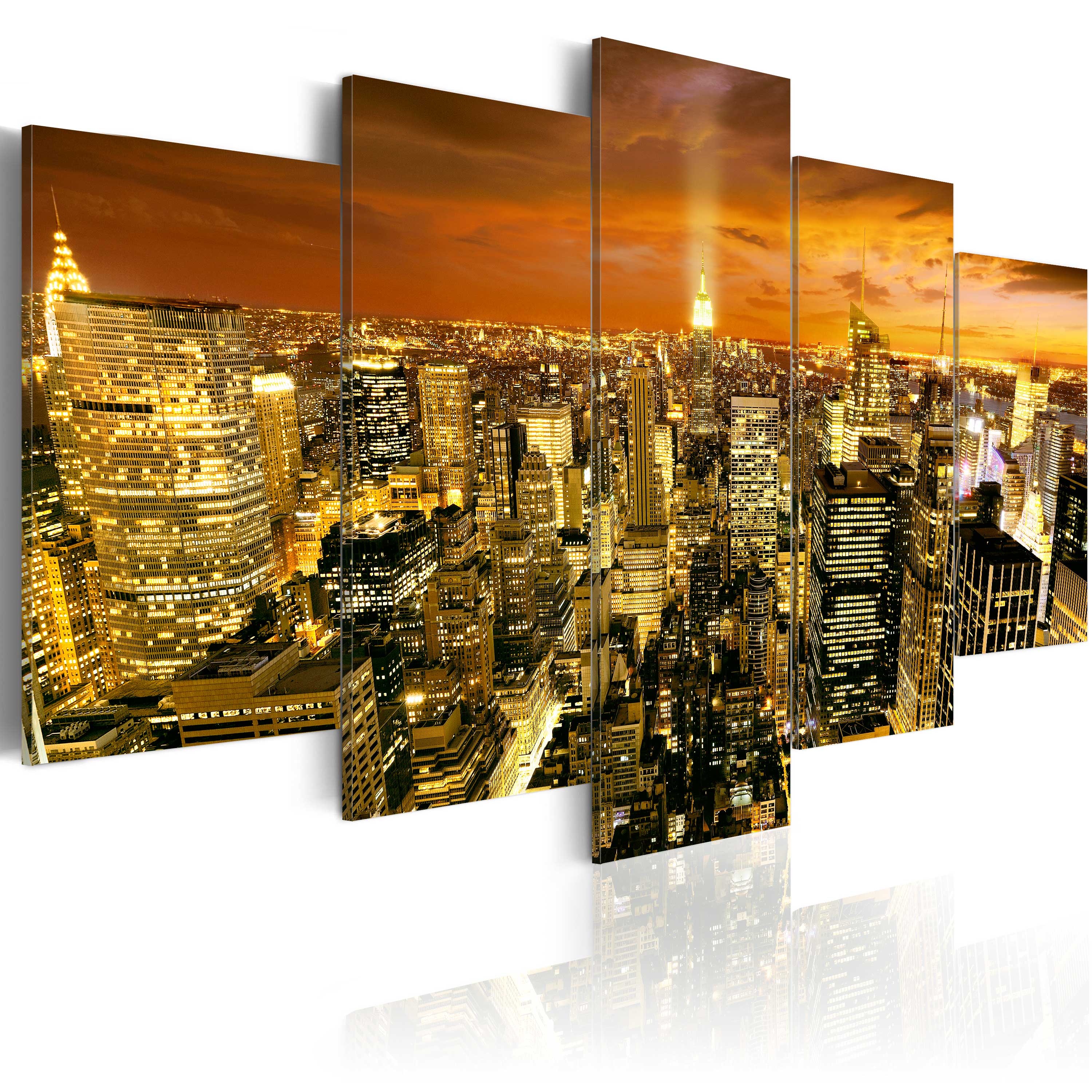 Canvas Print - New York: amber - 200x100