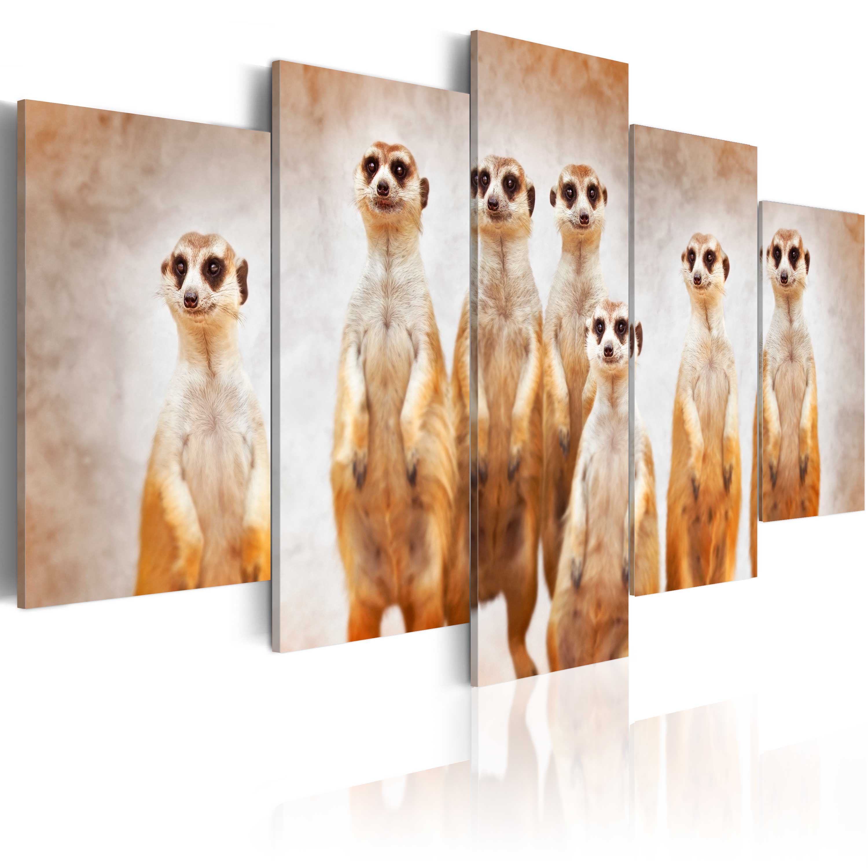 Canvas Print - Family of meerkats - 200x100