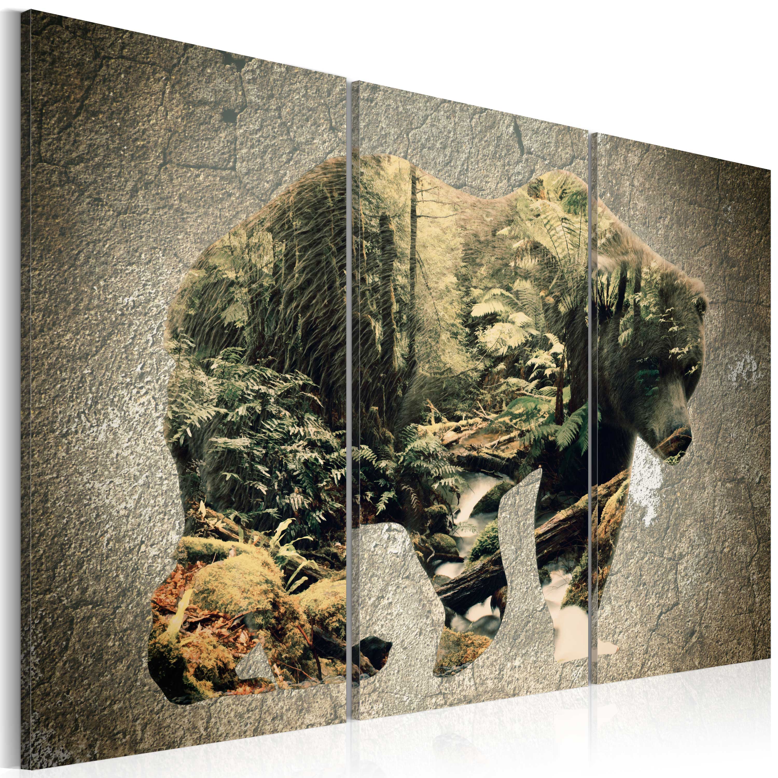 Canvas Print - The Bear in the Forest - 60x40