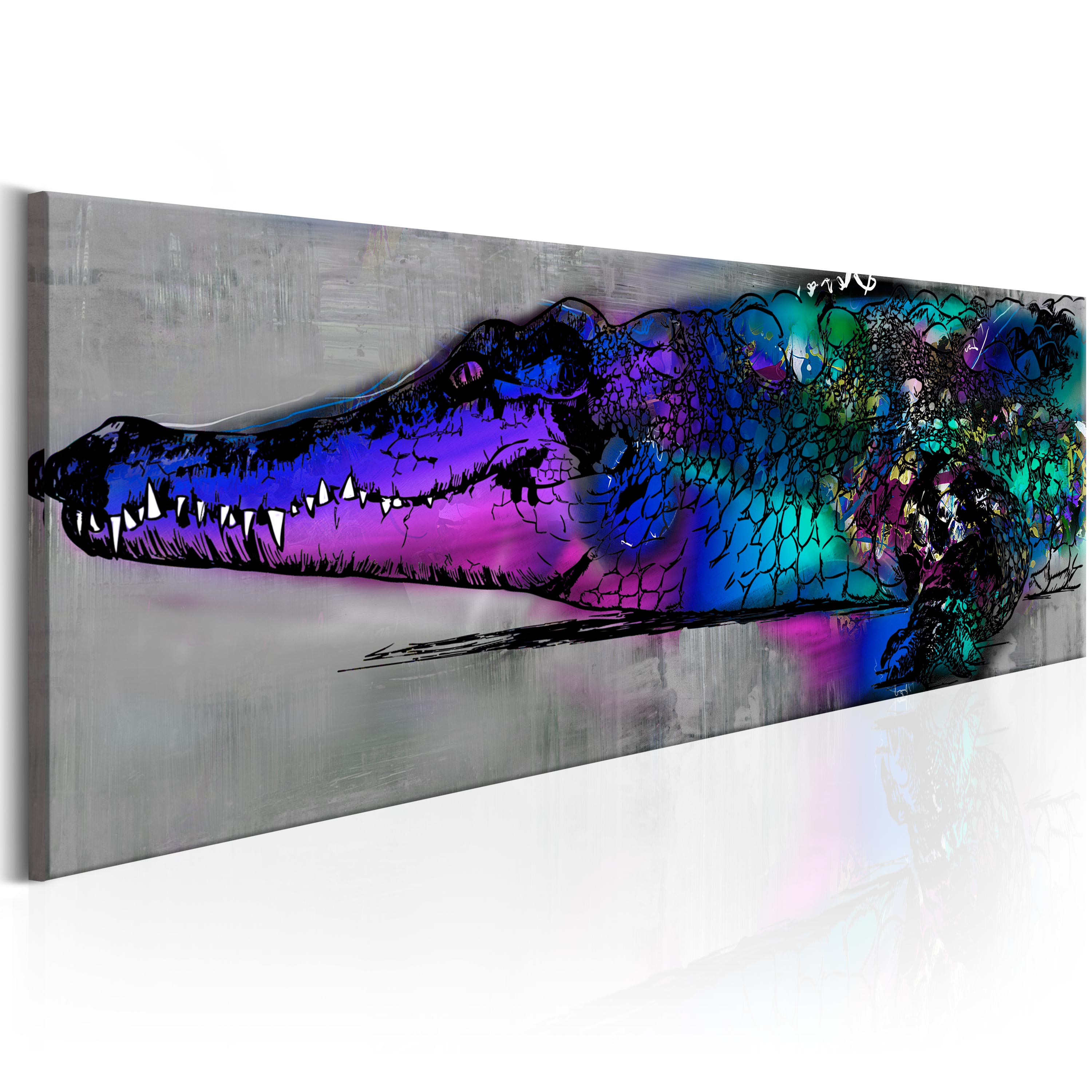 Canvas Print - Blue Alligator - 135x45