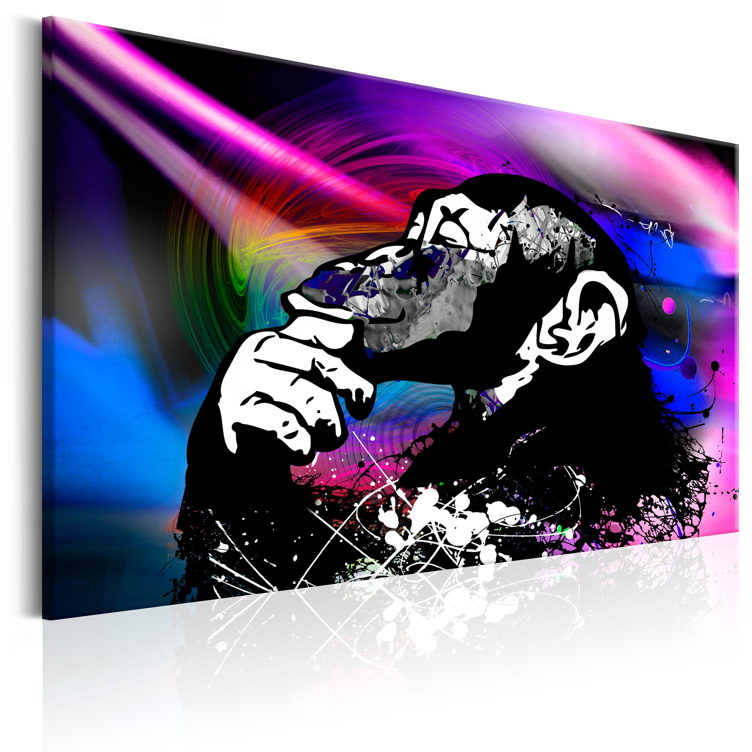 Scimmia Animali Quadro su Tela in TNT Stampe Immagini Murale Quadri g-C-0020-b-b