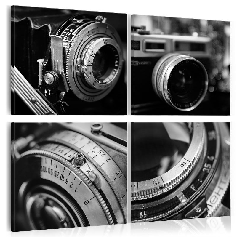 Canvas Print - Vintage Cameras - 40x40