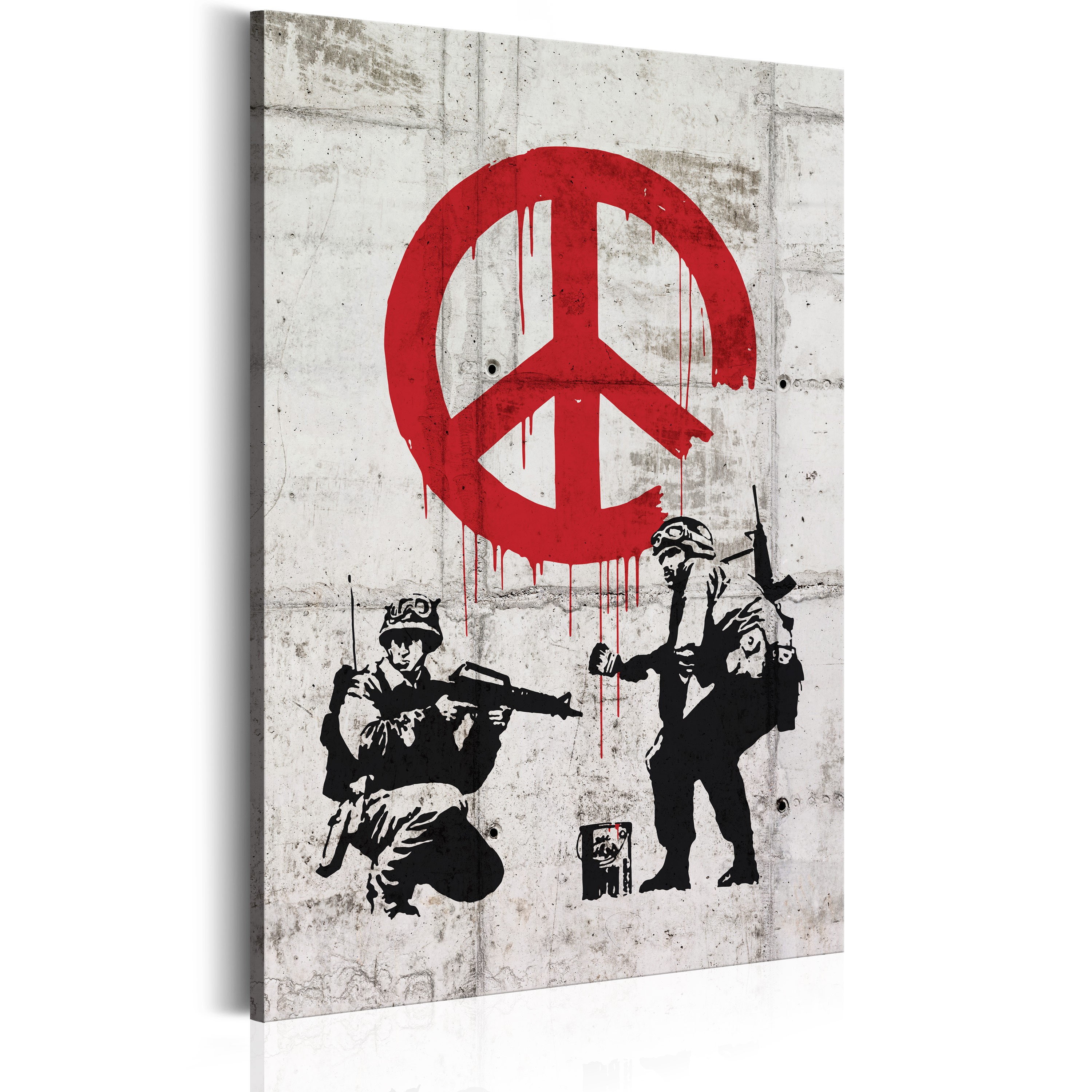 Canvas Print - Soldiers Painting Peace by Banksy - 40x60