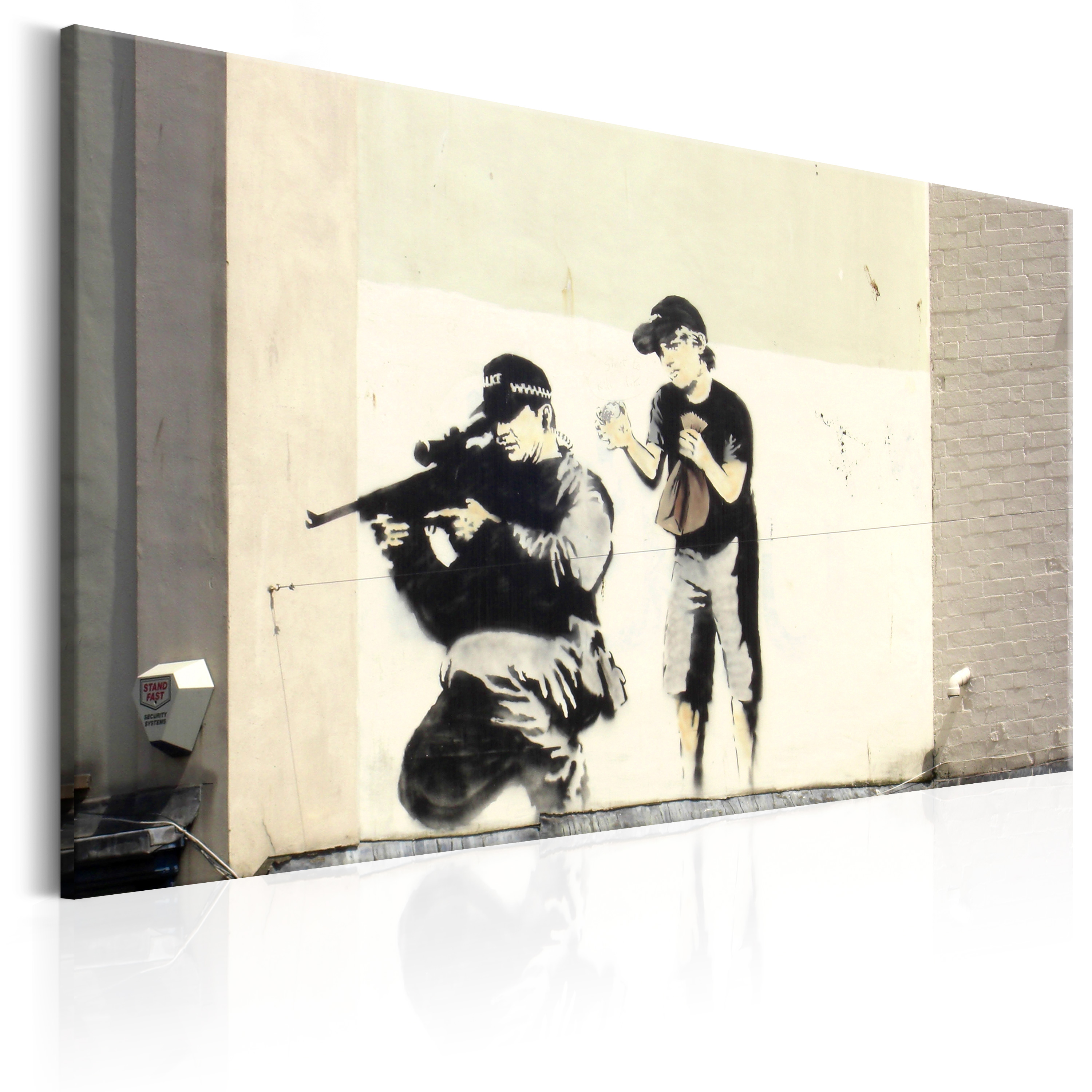 Canvas Print - Sniper and Child by Banksy - 60x40