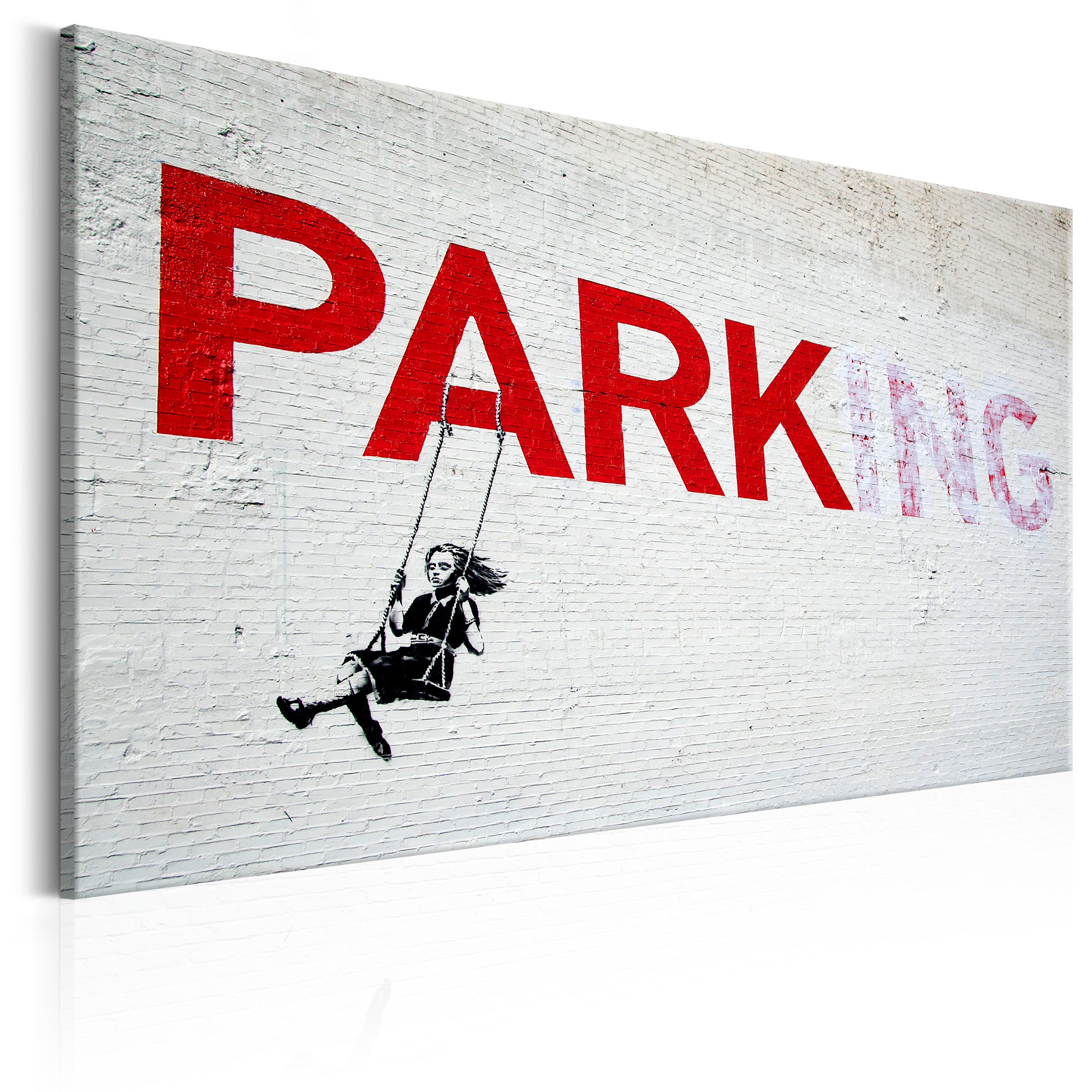 Canvas Print - Parking Girl Swing by Banksy - 60x40
