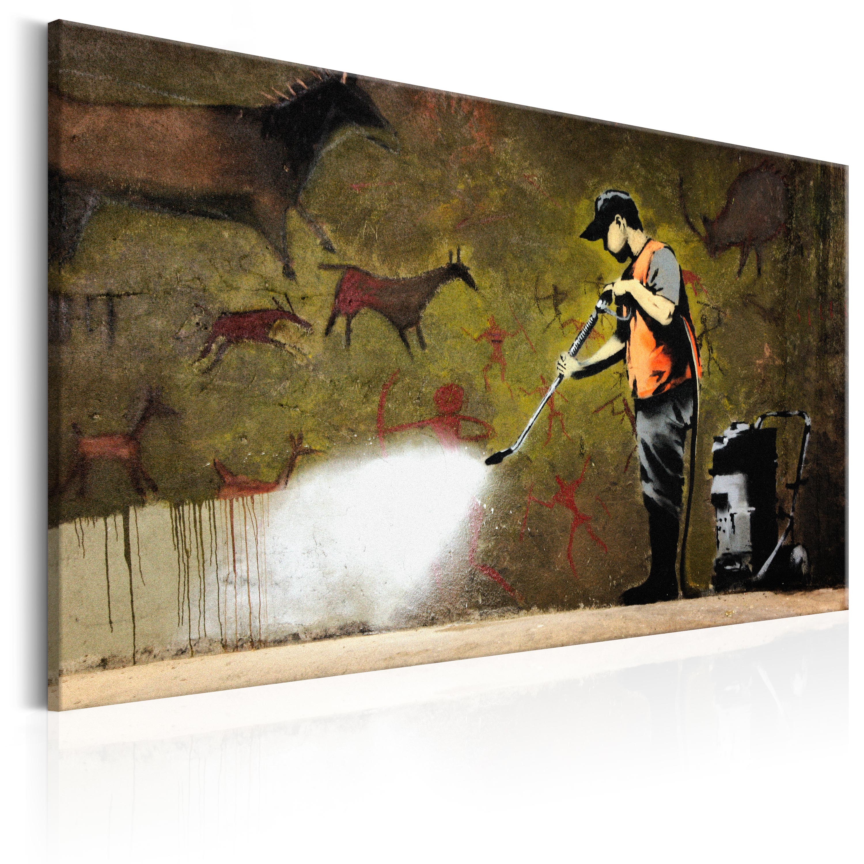 Canvas Print - Cave Painting by Banksy - 60x40