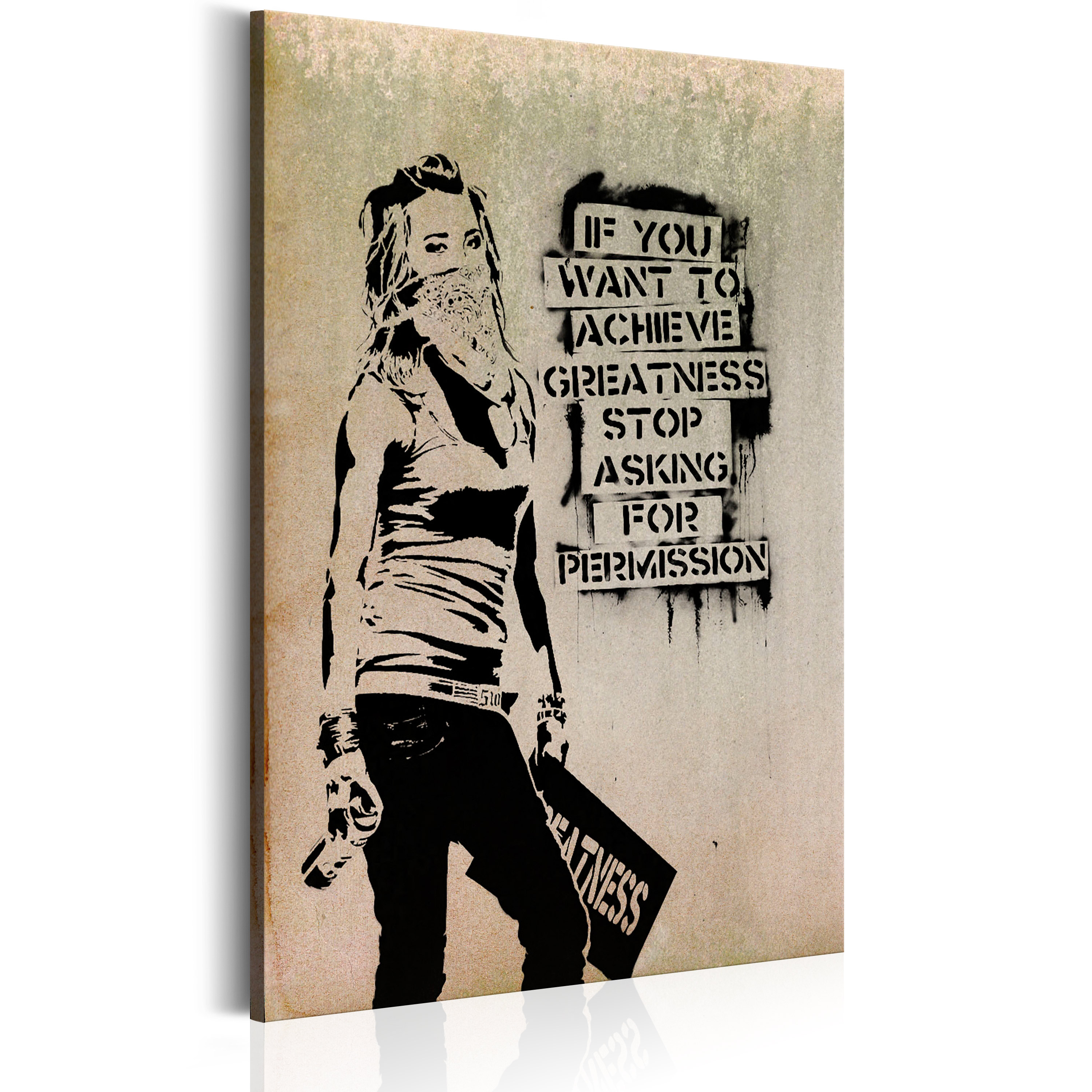 Canvas Print - Graffiti Slogan by Banksy - 40x60