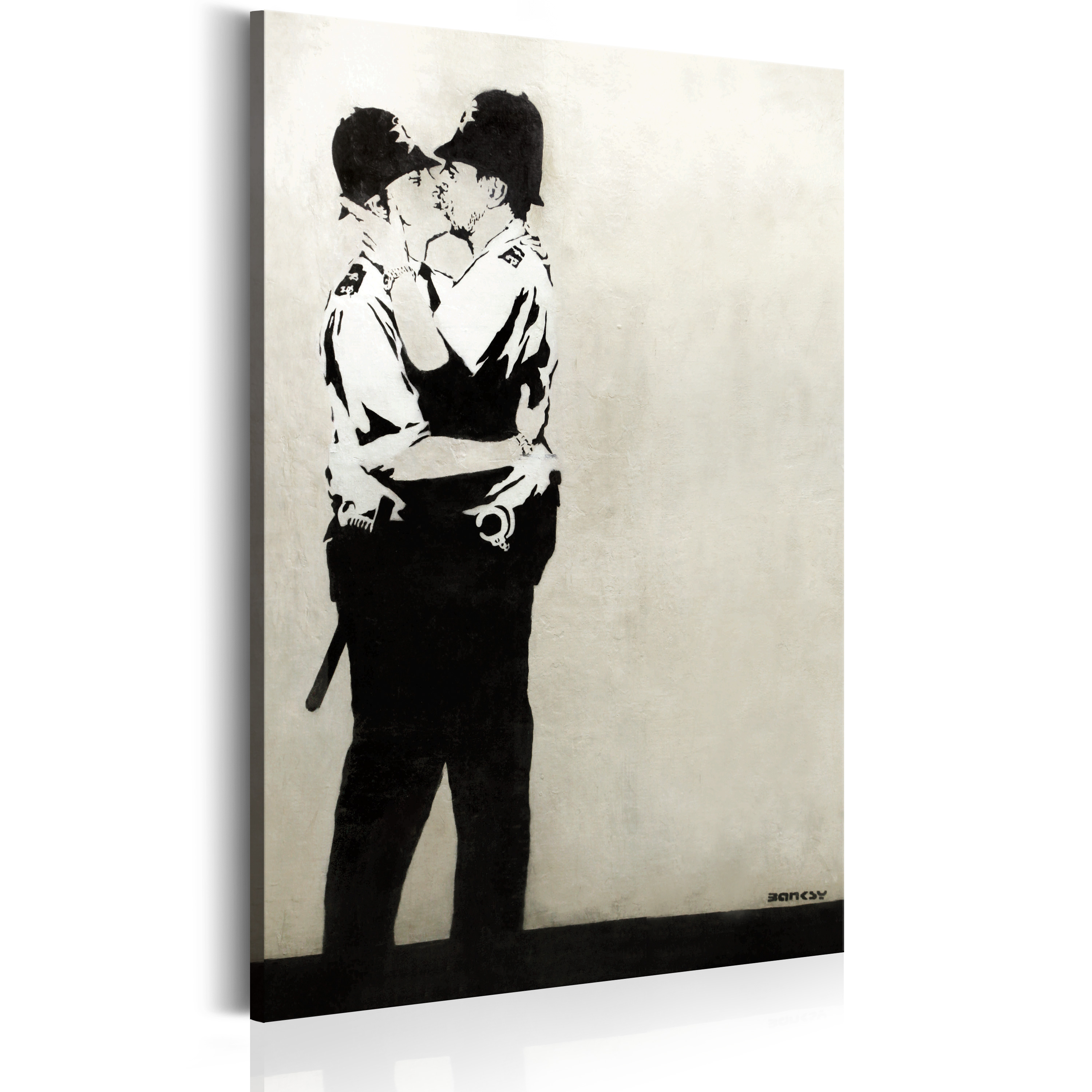 Canvas Print - Kissing Coppers by Banksy - 60x90