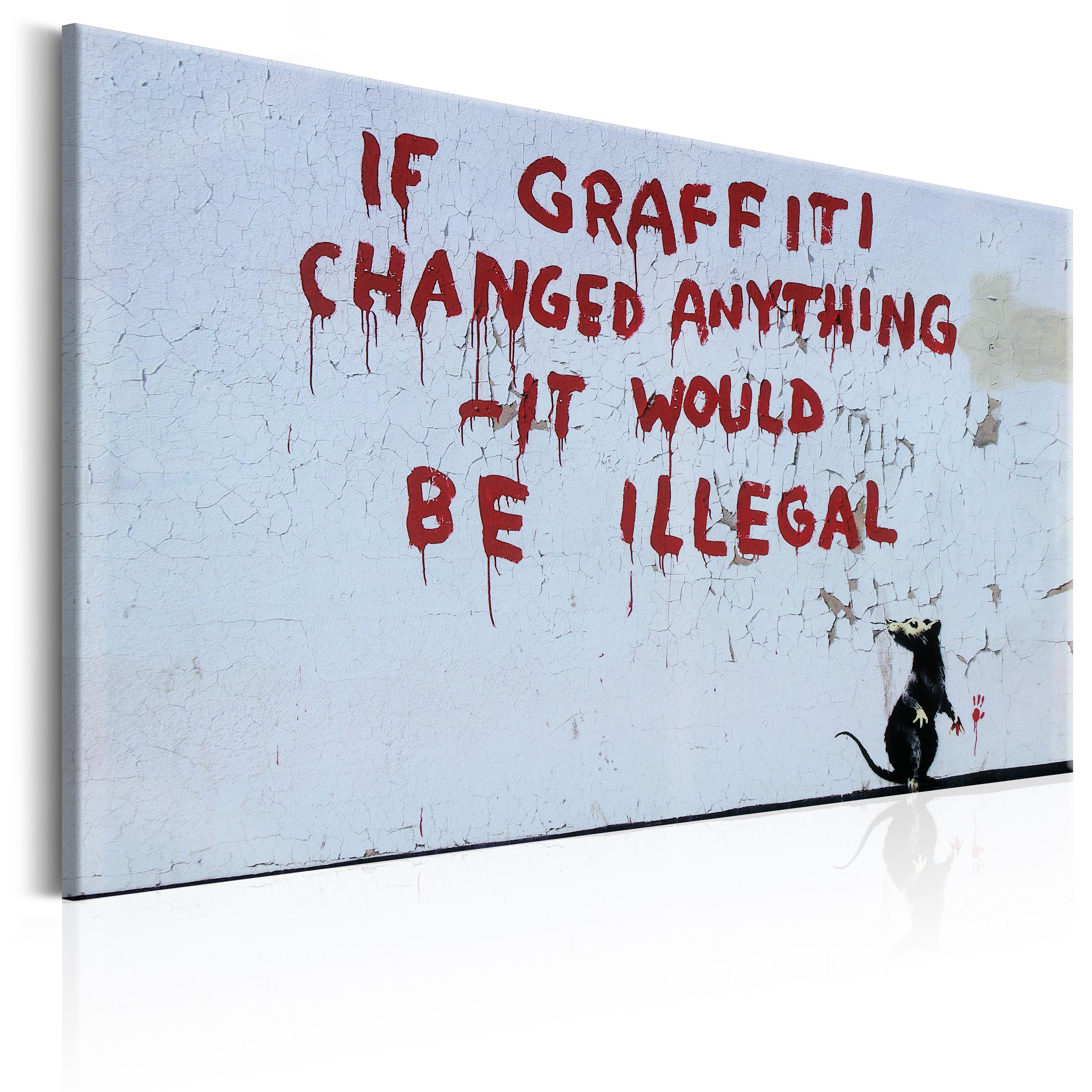 Canvas Print - If Graffiti Changed Anything by Banksy - 90x60