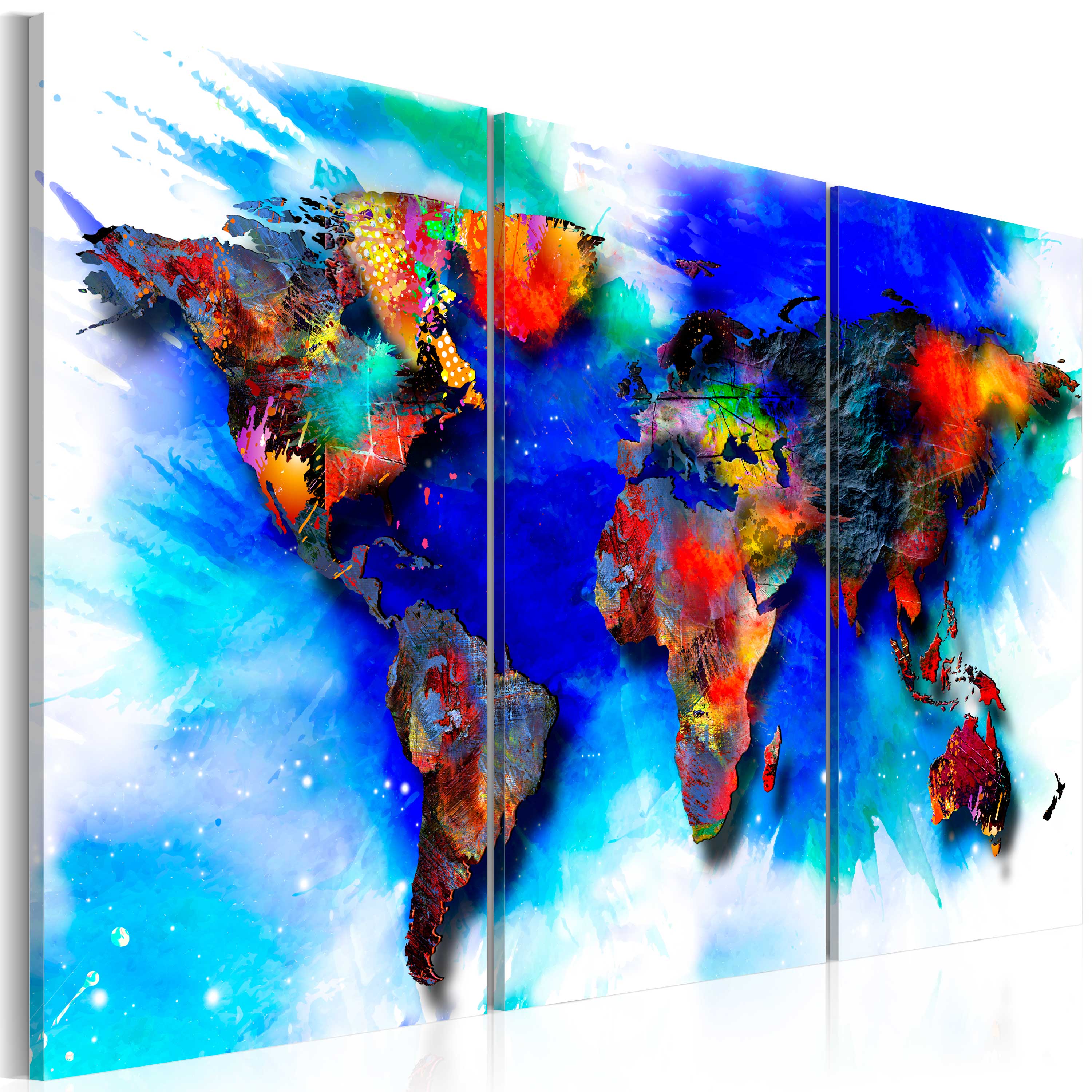 Canvas Print - Rainbow map - 120x80