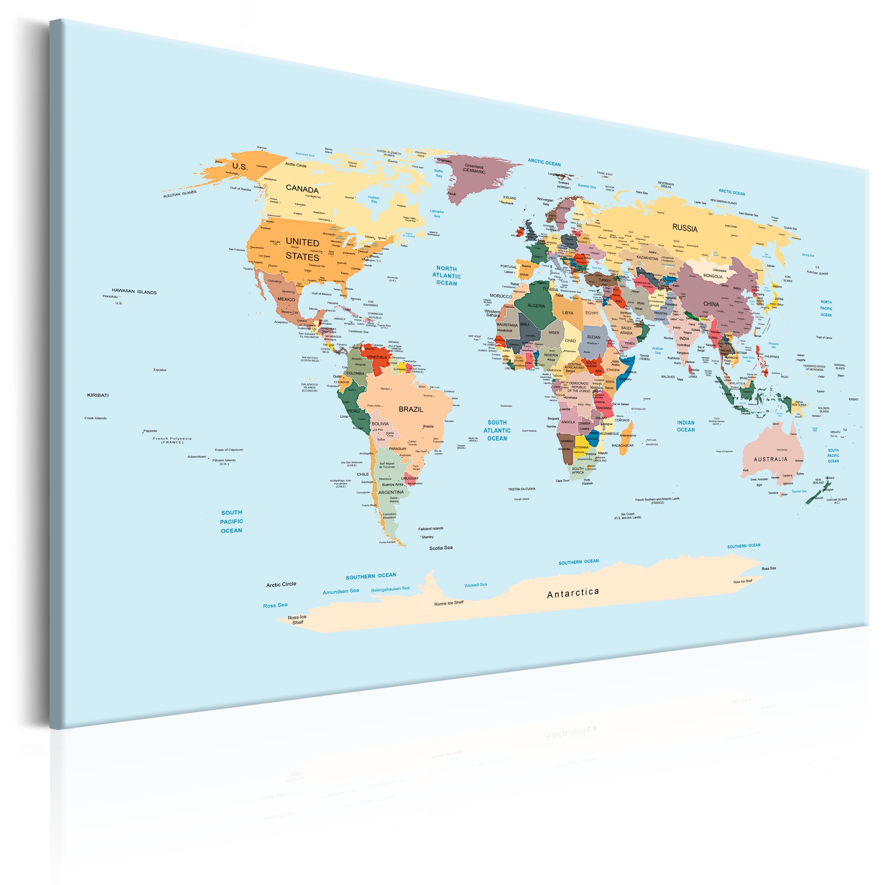 Canvas Print - World Map: Travel with Me - 90x60