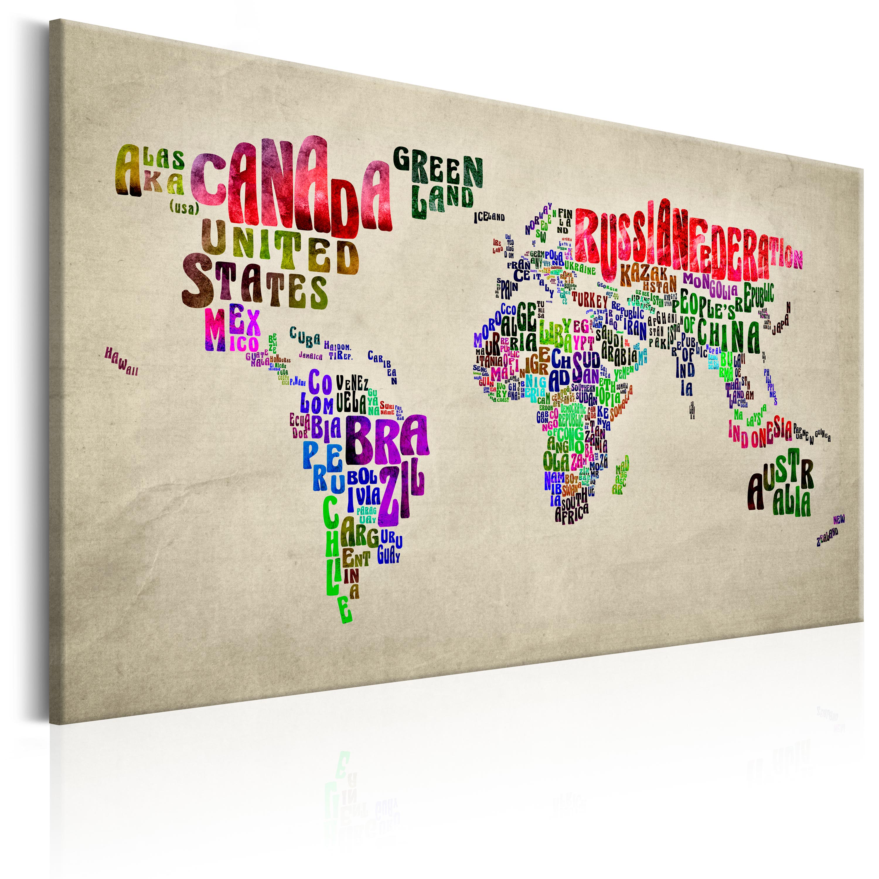 Canvas Print - World Map: World Tour (EN) - 120x80