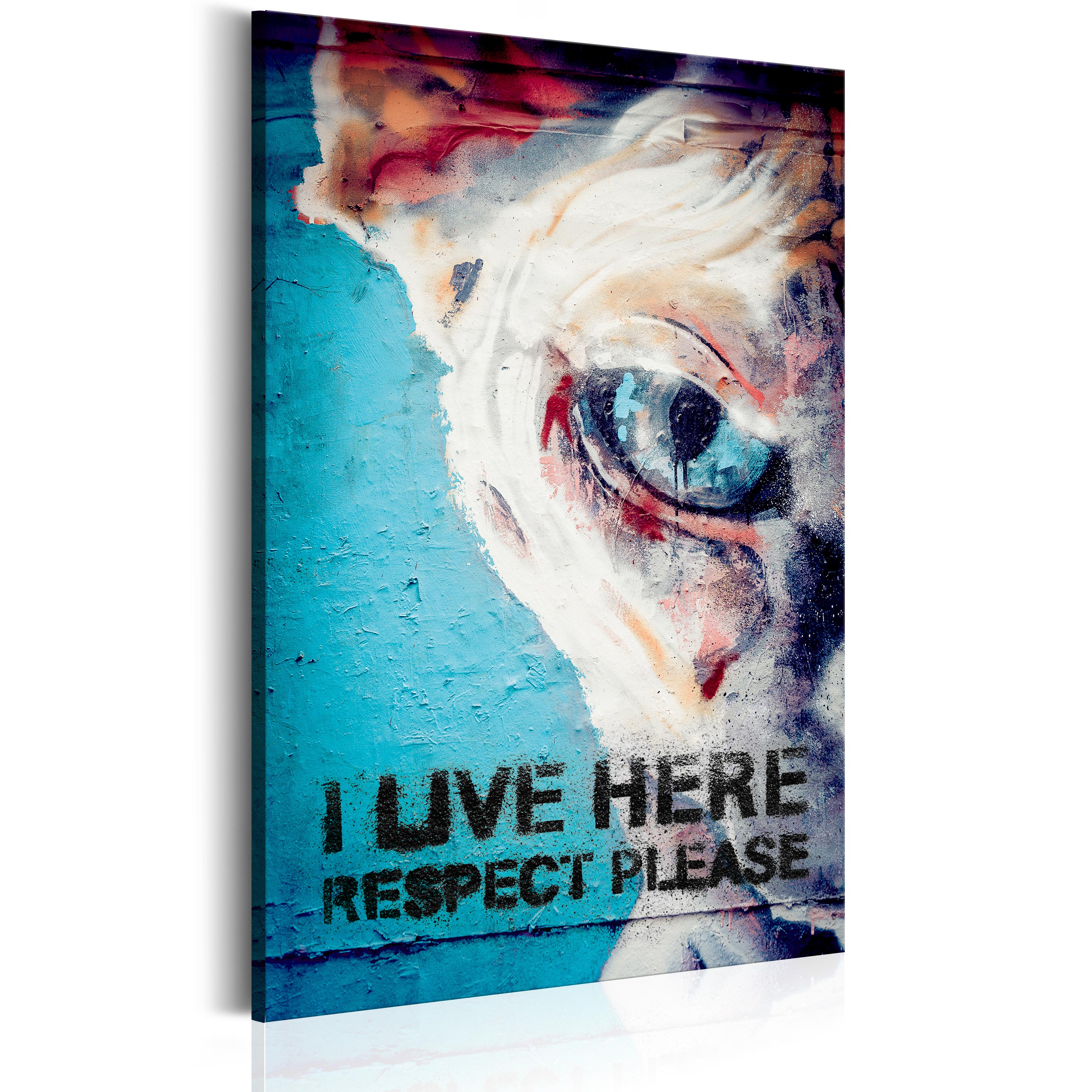 Canvas Print - I Live Here, Respect Please - 40x60