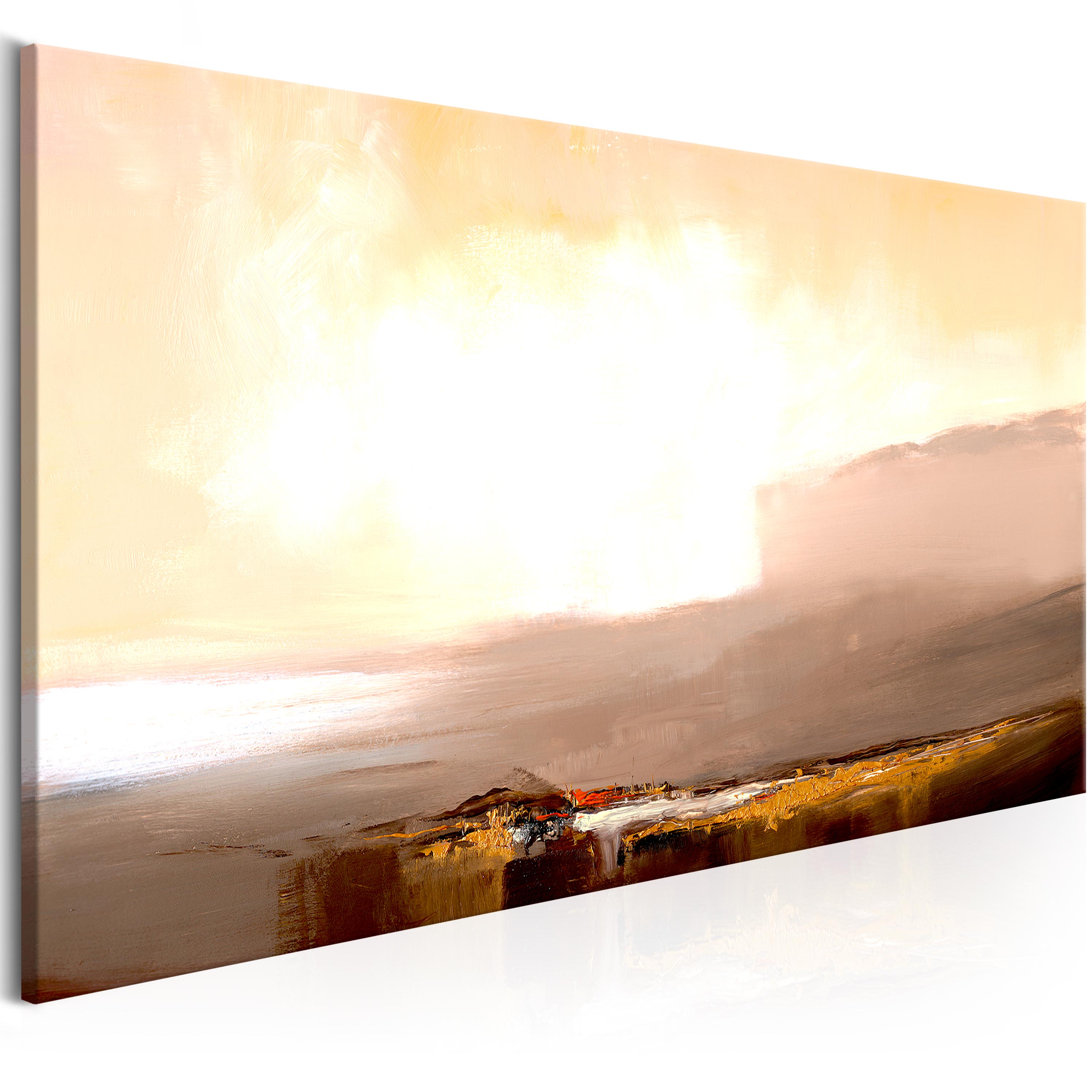 Canvas Print - Beginning of the End (1 Part) Beige Narrow - 135x45