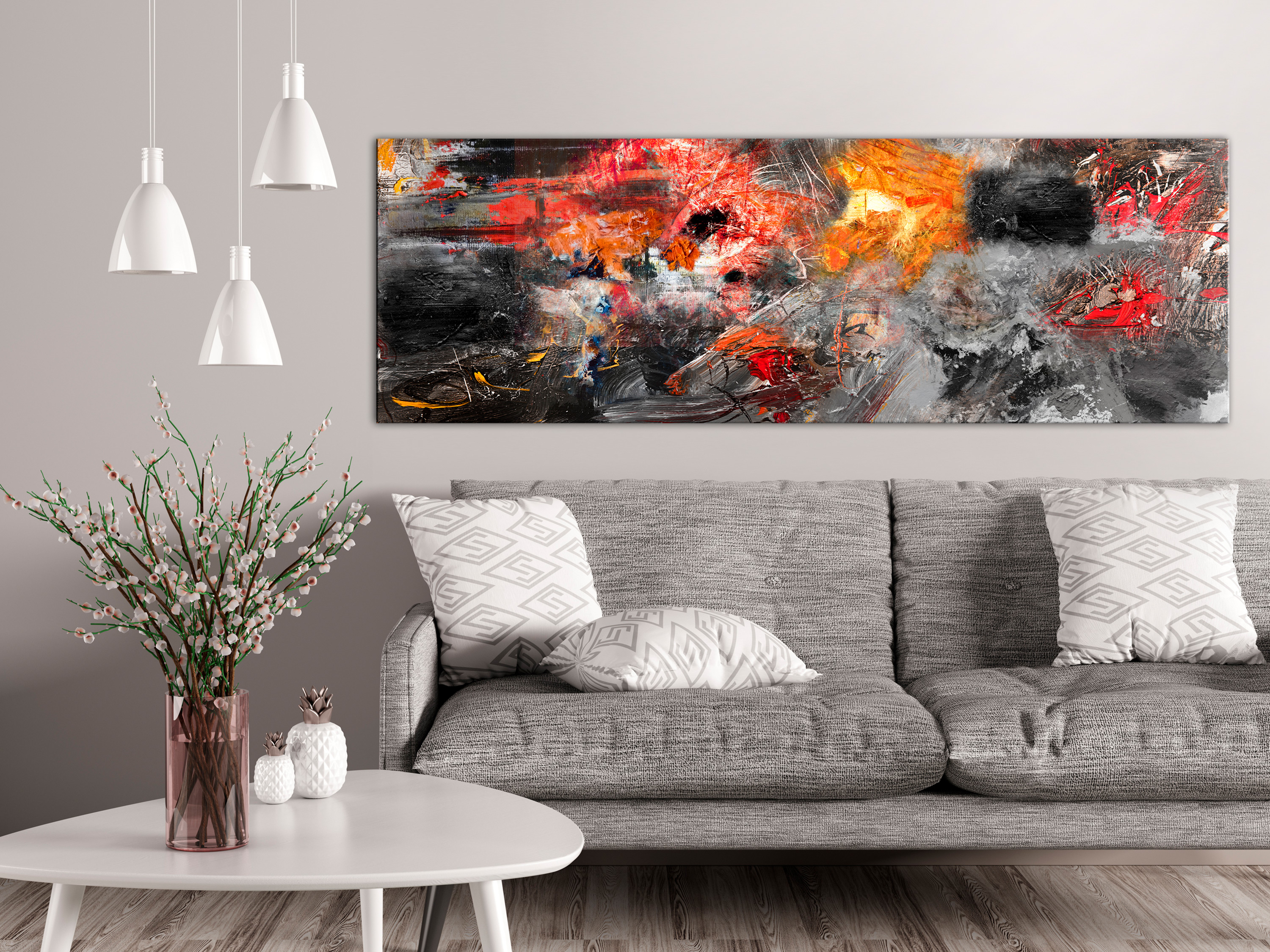 ABSTRACTO Cuadros lienzo XXL decoracion pared foto impresión a-A-0376-b-a