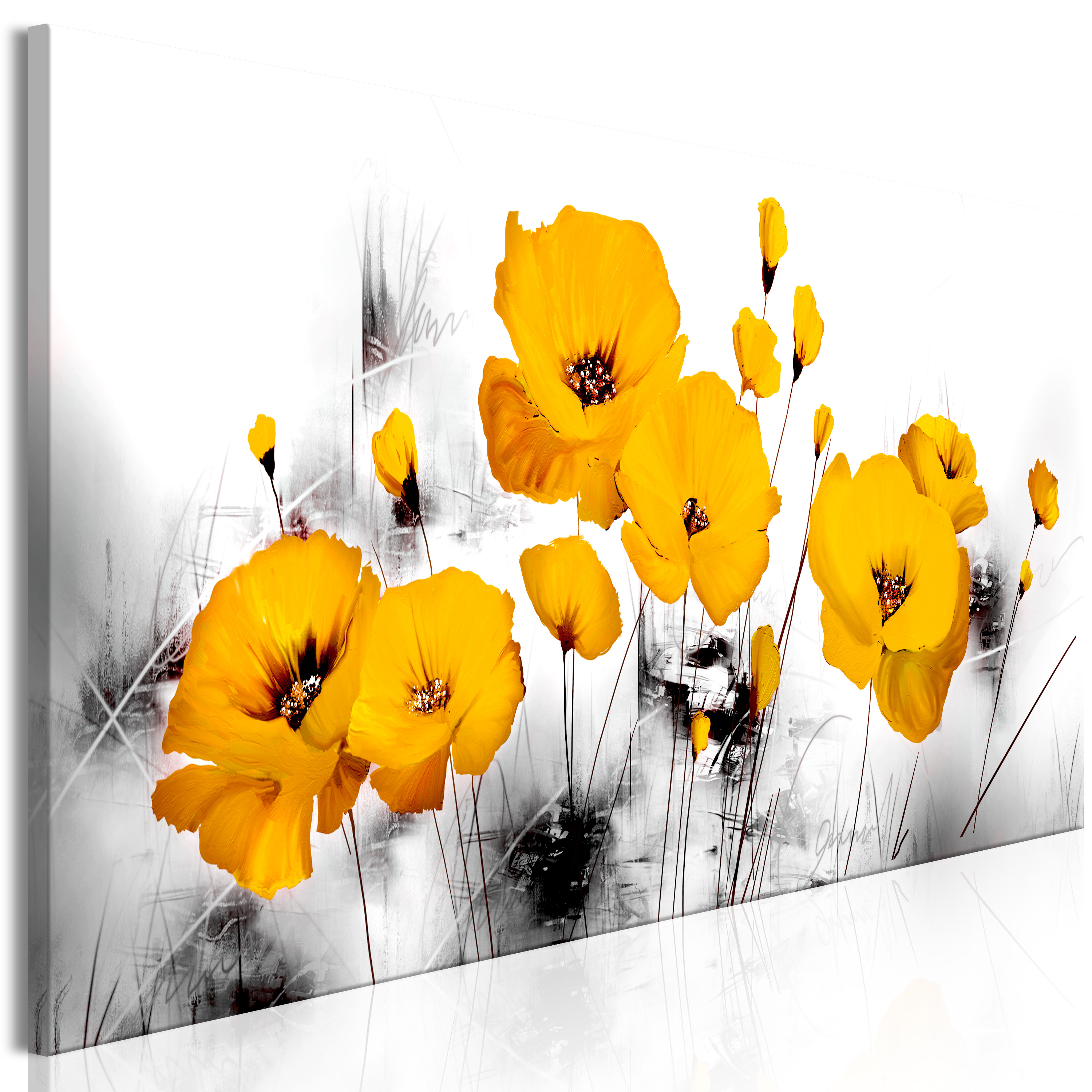 Leinwandbild Kunst-Druck 125x50 Bilder Blumen & Pflanzen Mohnblumen 
