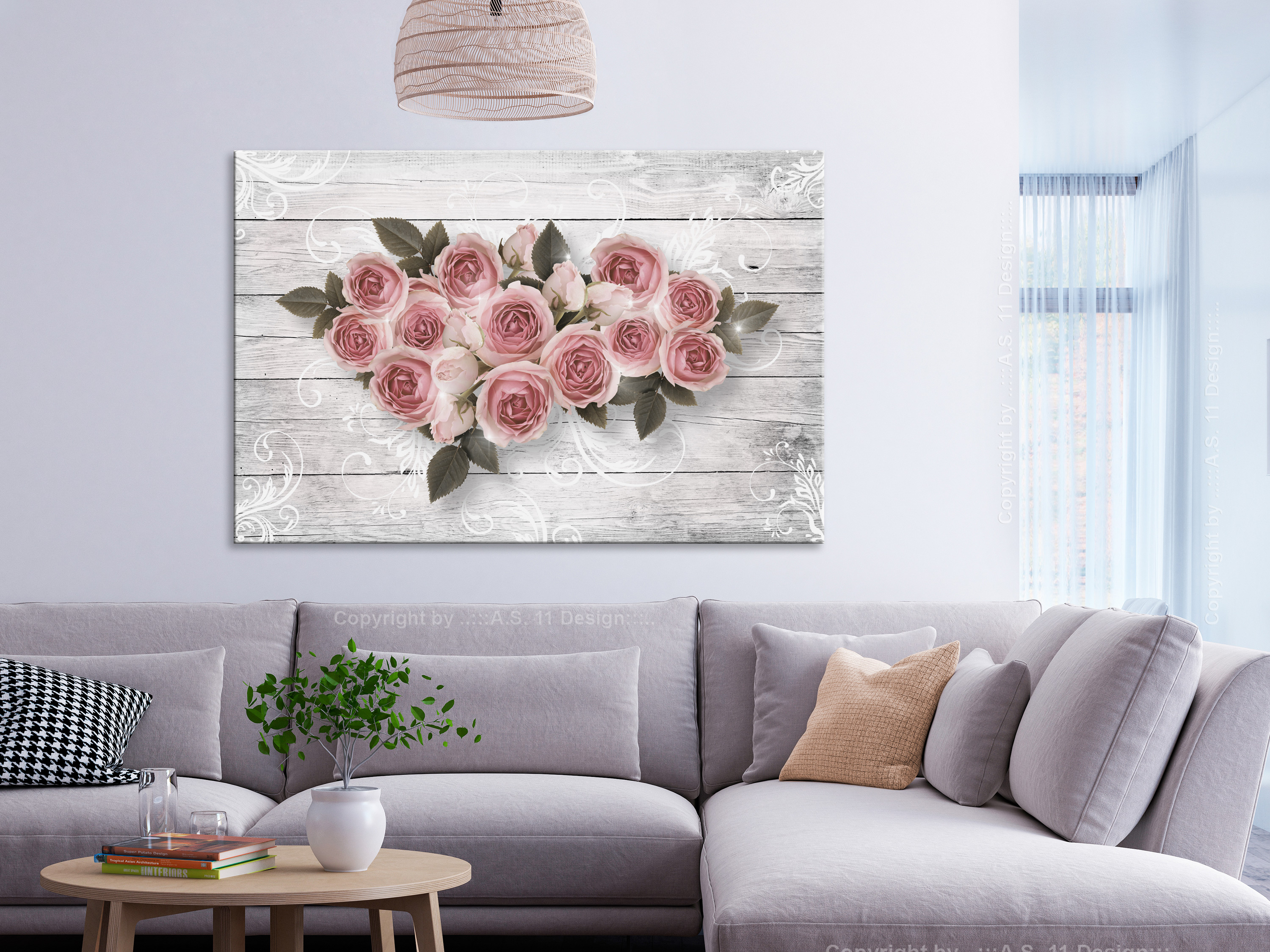 ROSEN BLUMEN Wandbilder xxl Bilder auf Vlies Leinwand Leinwandbild b-A