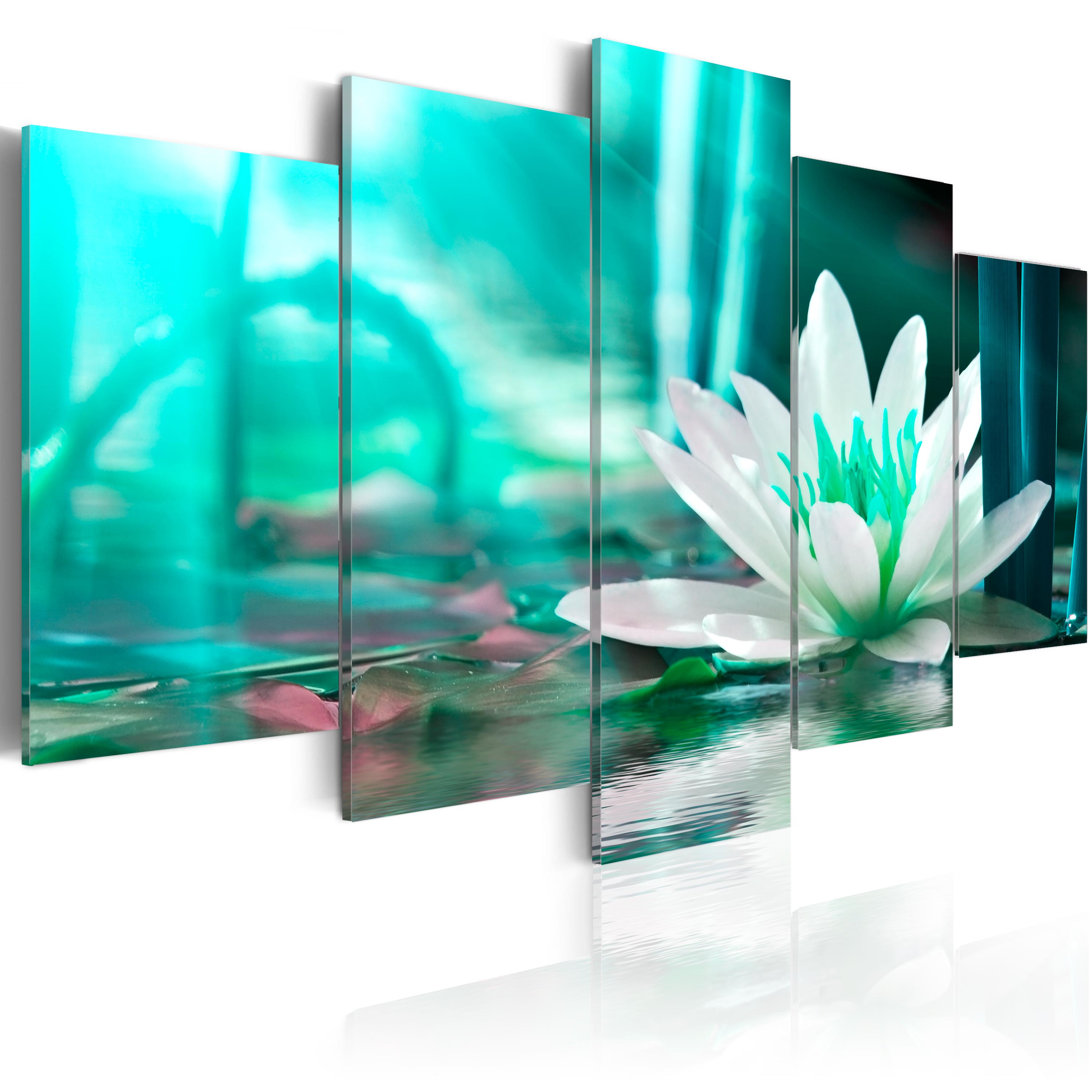 Canvas Print - Turquoise Lotus - 100x50