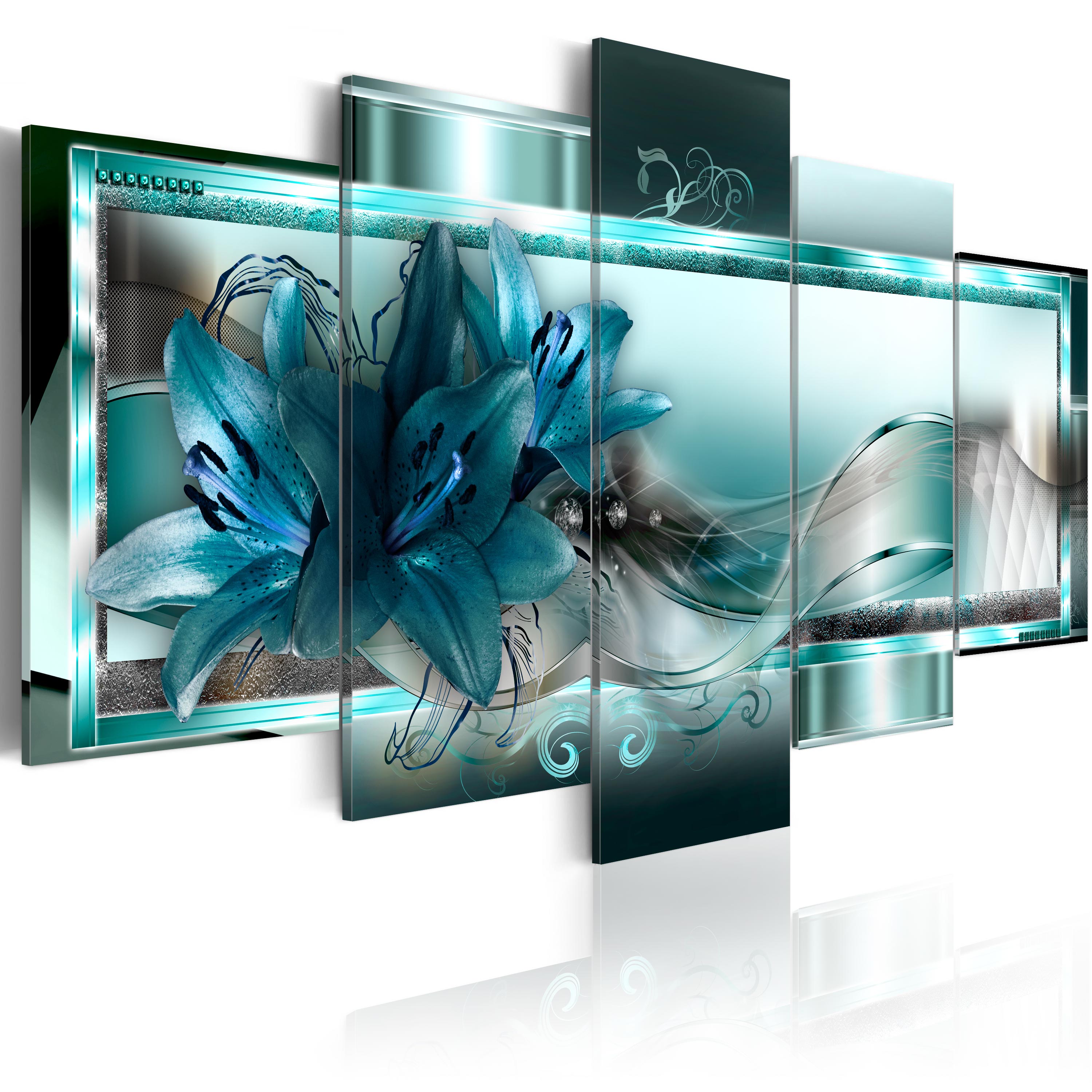 Canvas Print - Sky Blue Lilies - 200x100