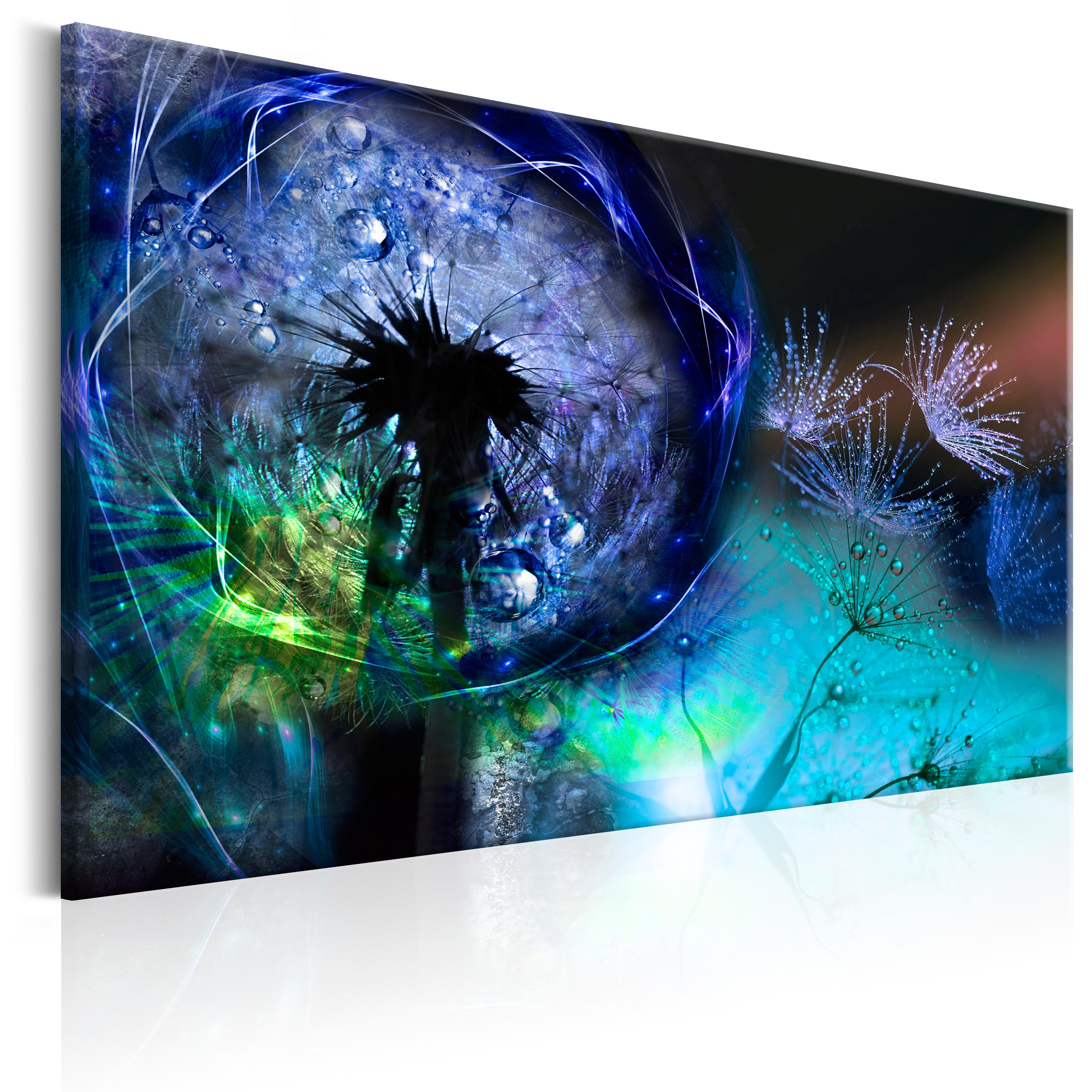 Canvas Print - Dandelions: Blue Glow - 120x80