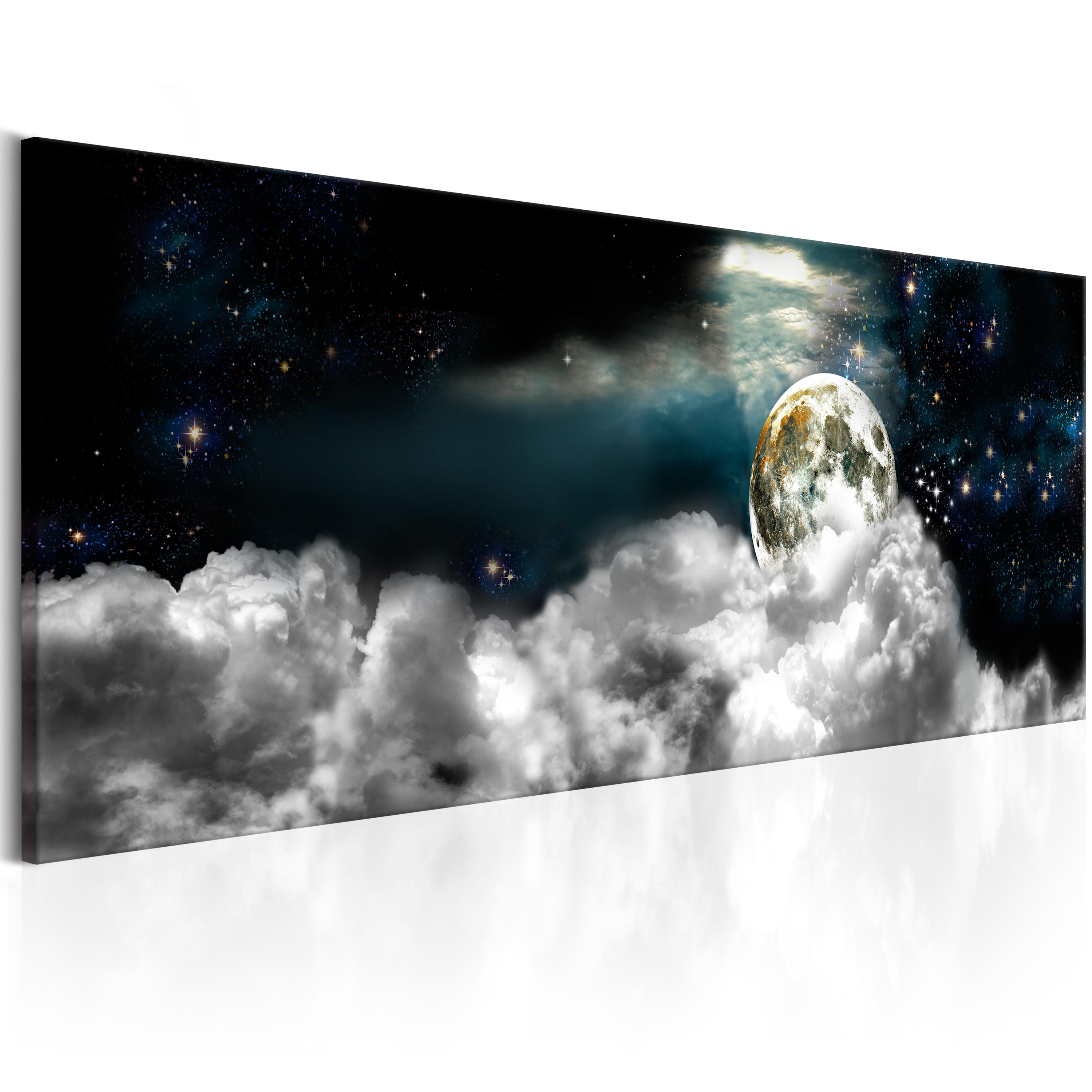Canvas Print - Moon in the Clouds - 135x45