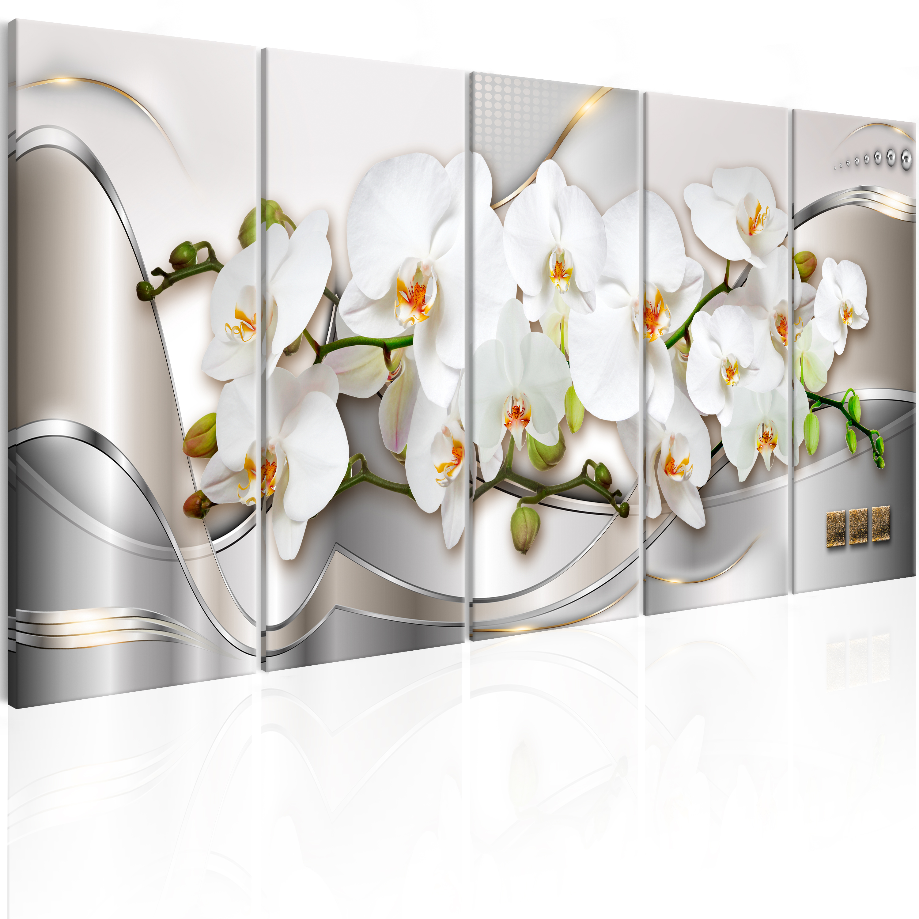Canvas Print - Blooming Orchids - 200x80