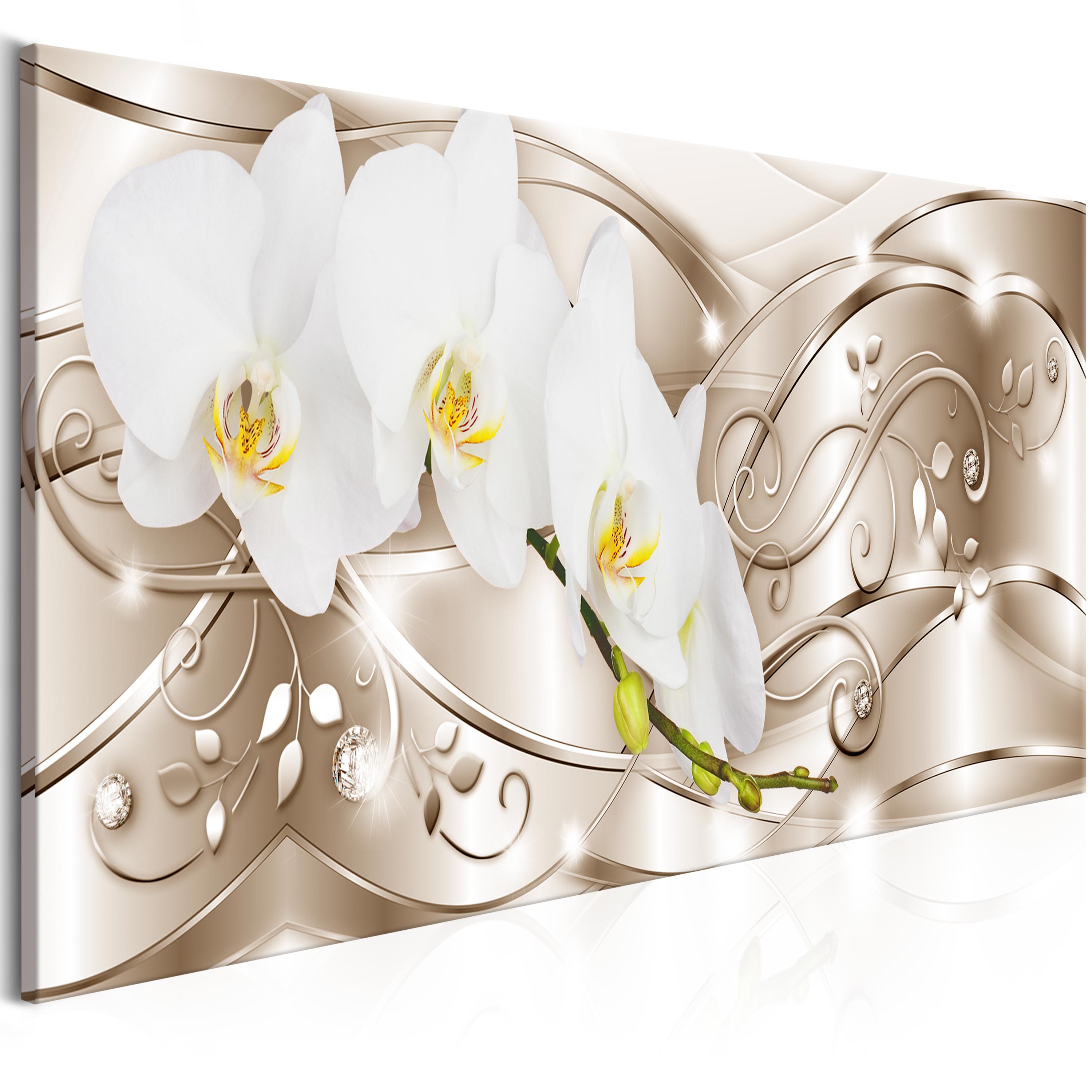 Canvas Print - Flowering (1 Part) Narrow Beige - 150x50