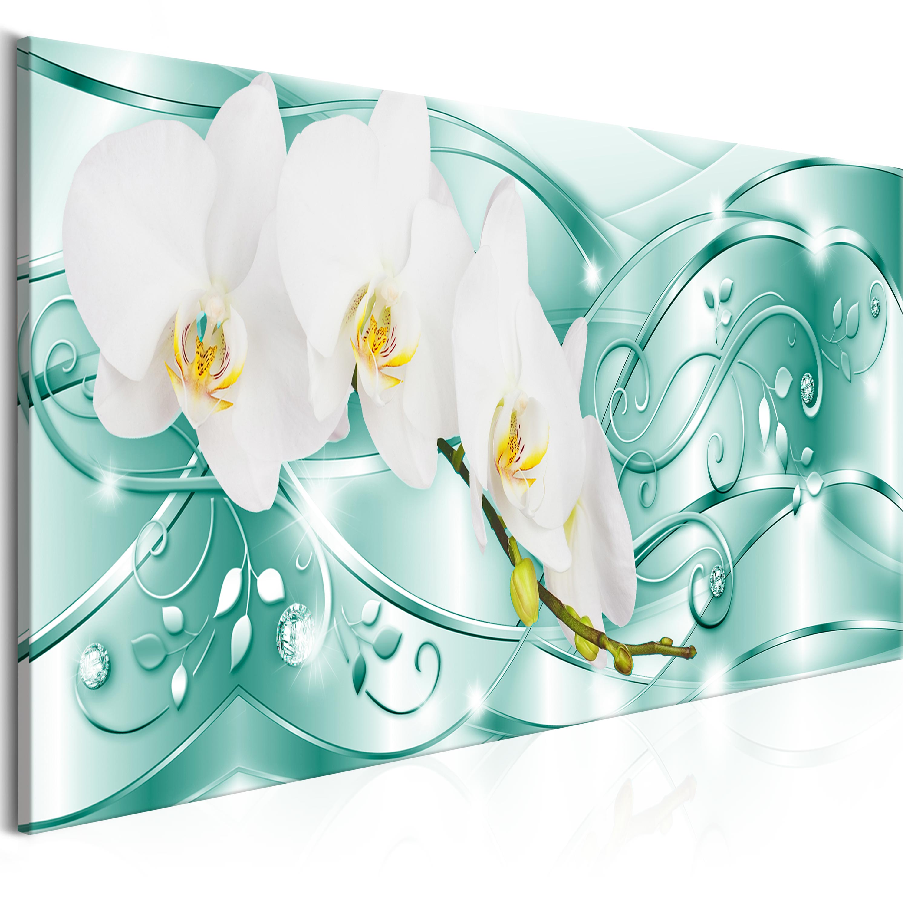 Canvas Print - Flowering (1 Part) Narrow Green - 150x50