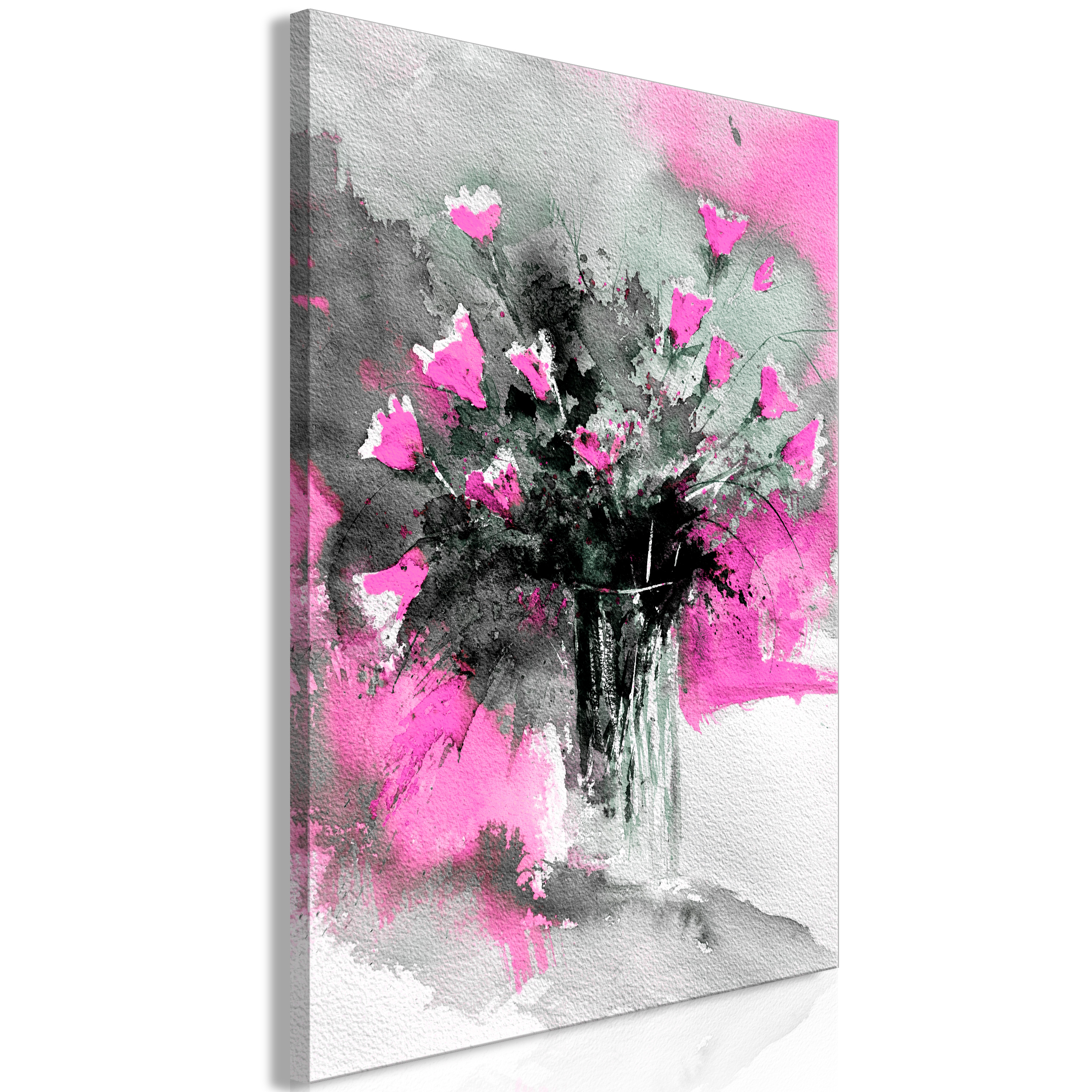 Canvas Print - Bouquet of Colours (1 Part) Vertical Pink - 40x60