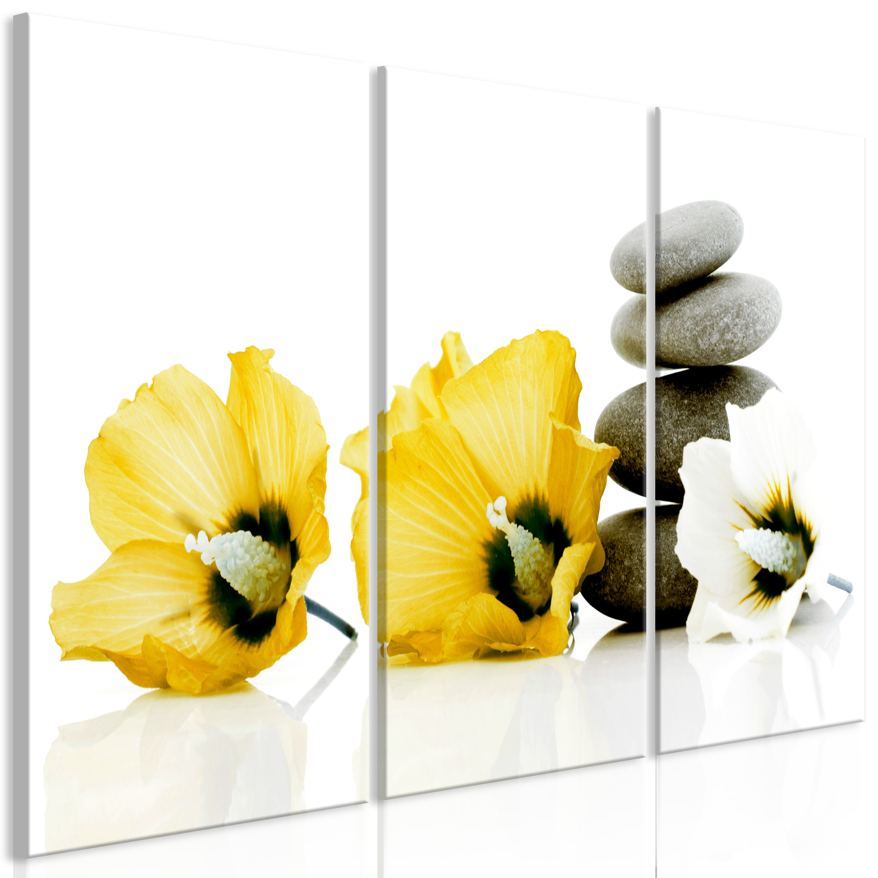 Canvas Print - Calm Mallow (3 Parts) Yellow - 90x60