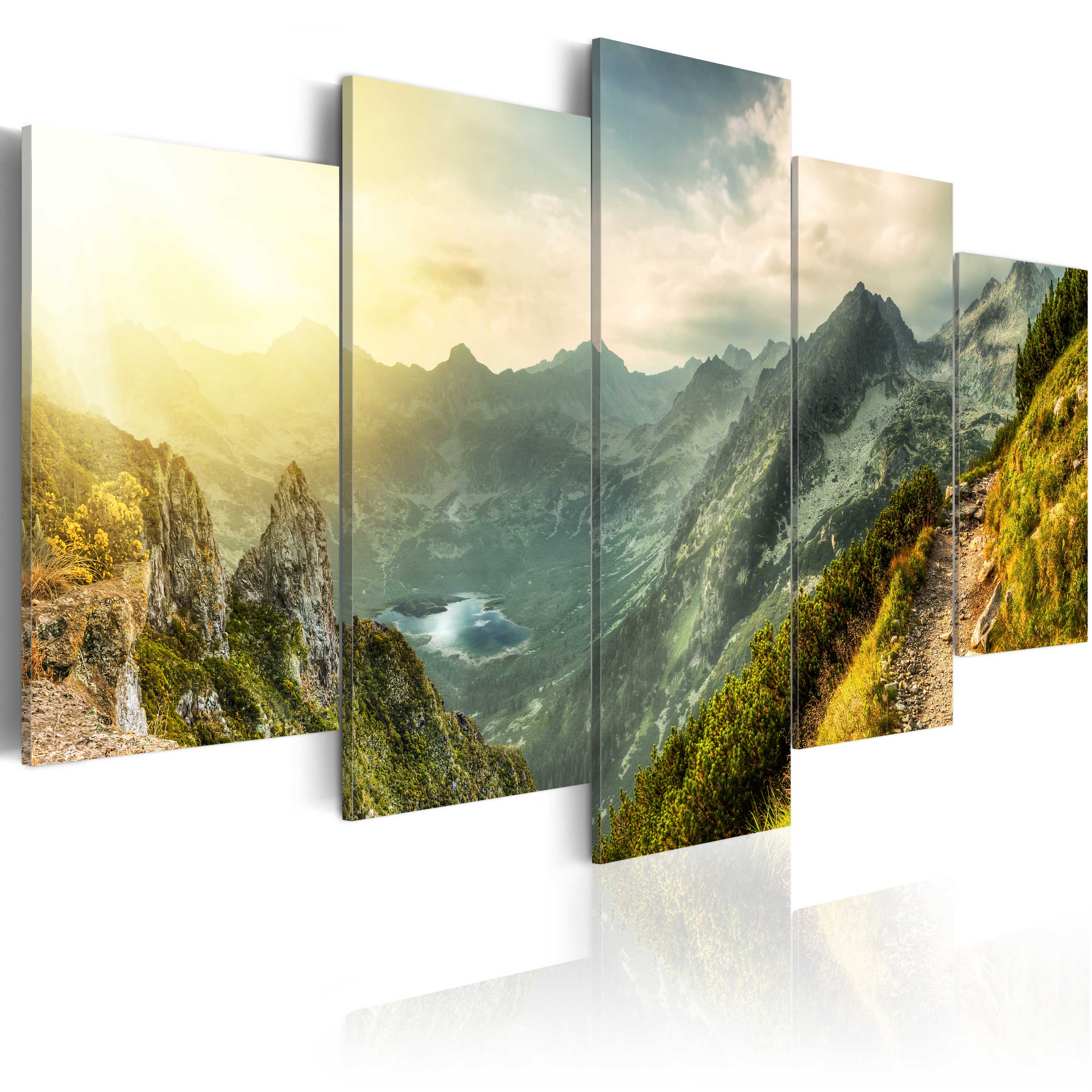 絵画 Mountain Landscape Mountain Landscape Painting Wall Mural | Eazywallz