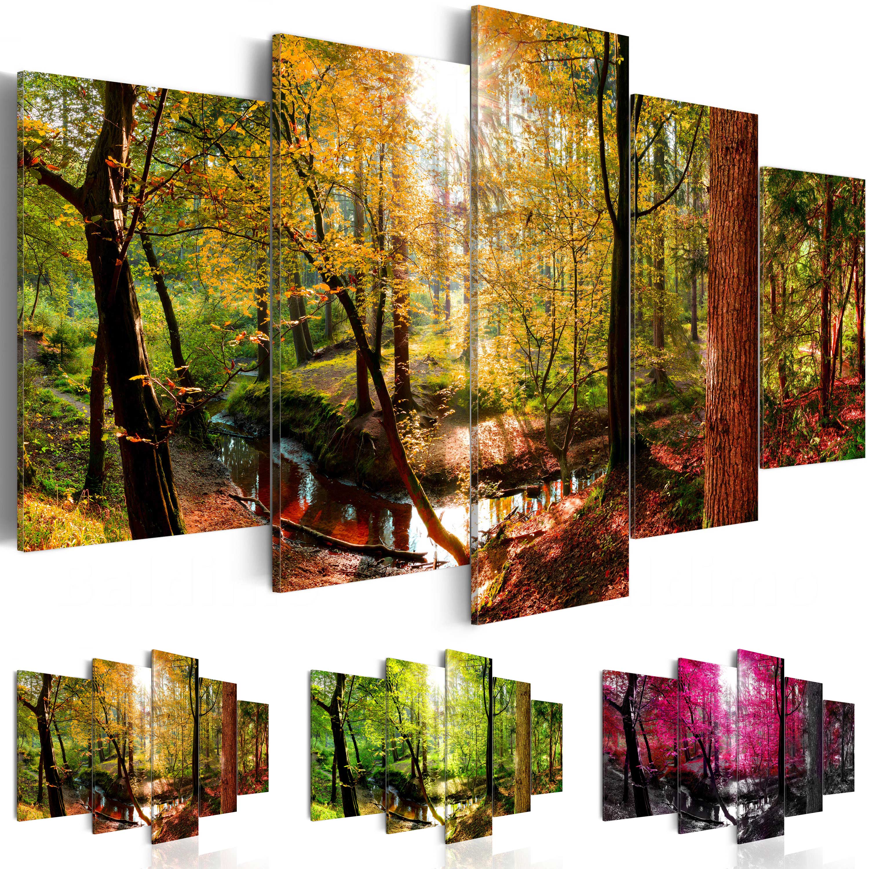 WALD NATUR LANDSCHAFT Wandbilder xxl Bilder Vlies Leinwand cB0231bn