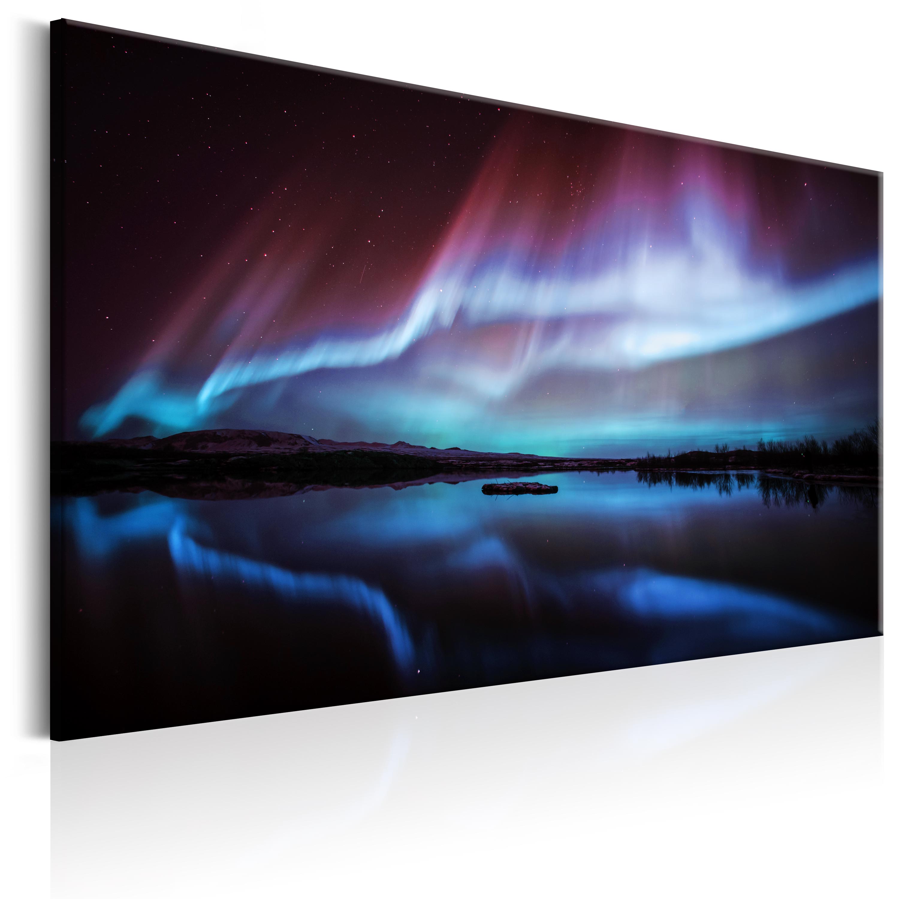 POLARLICHT NORDLICHT NATUR Wandbilder xxl Bilder Vlies Leinwand c-B-0290-b-b