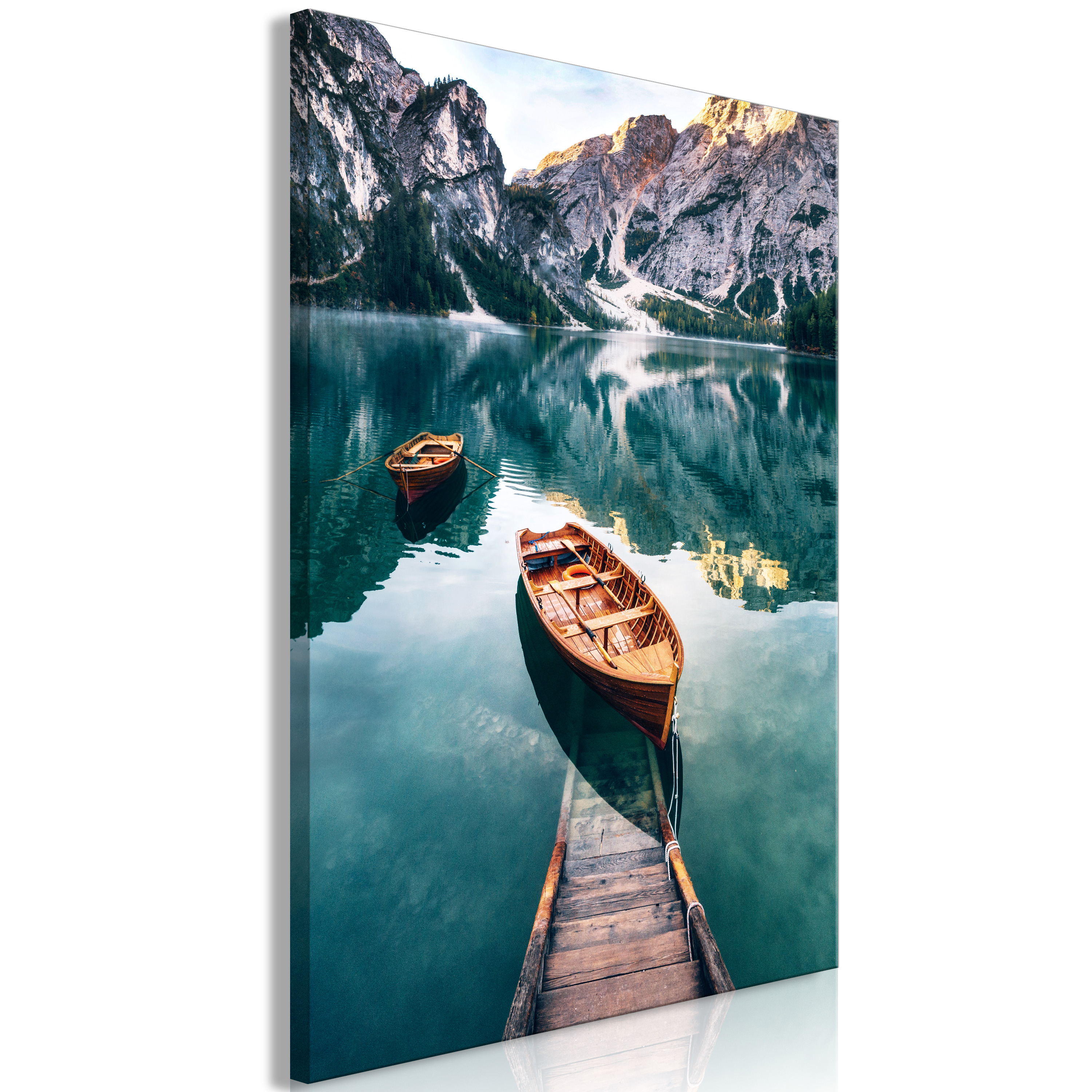 Canvas Print - Boats In Dolomites (1 Part) Vertical - 60x90