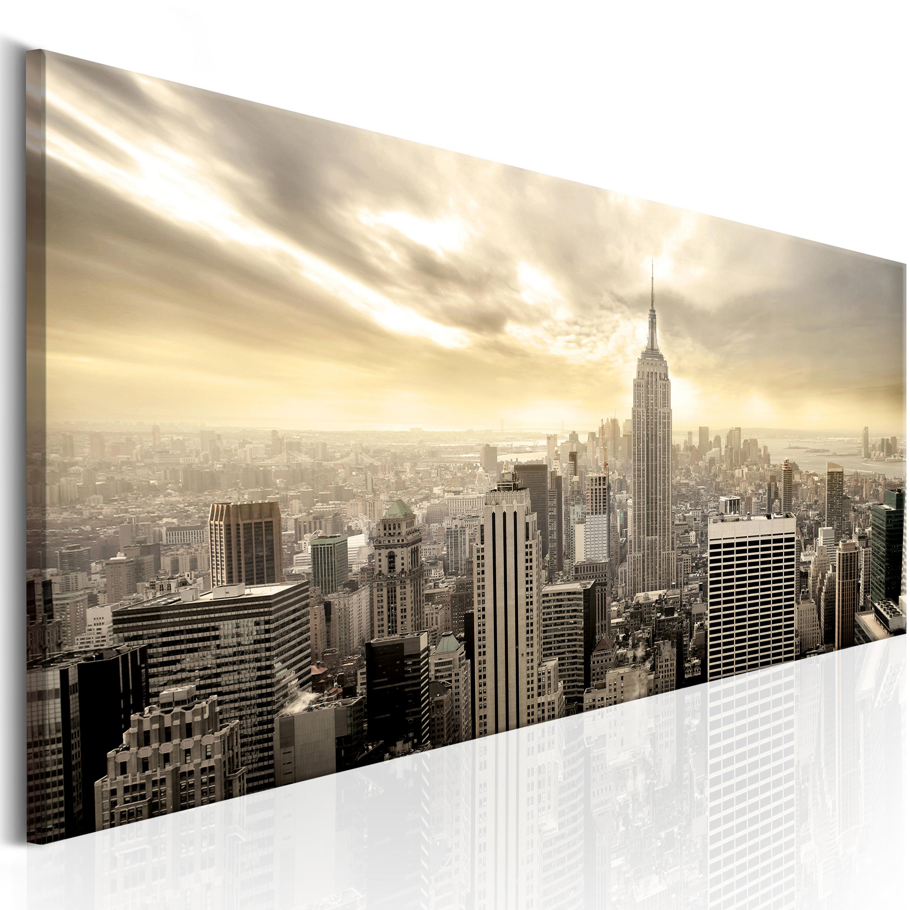 New York City Skyline Sonnenuntergang Leinwand Wandbild LH0631