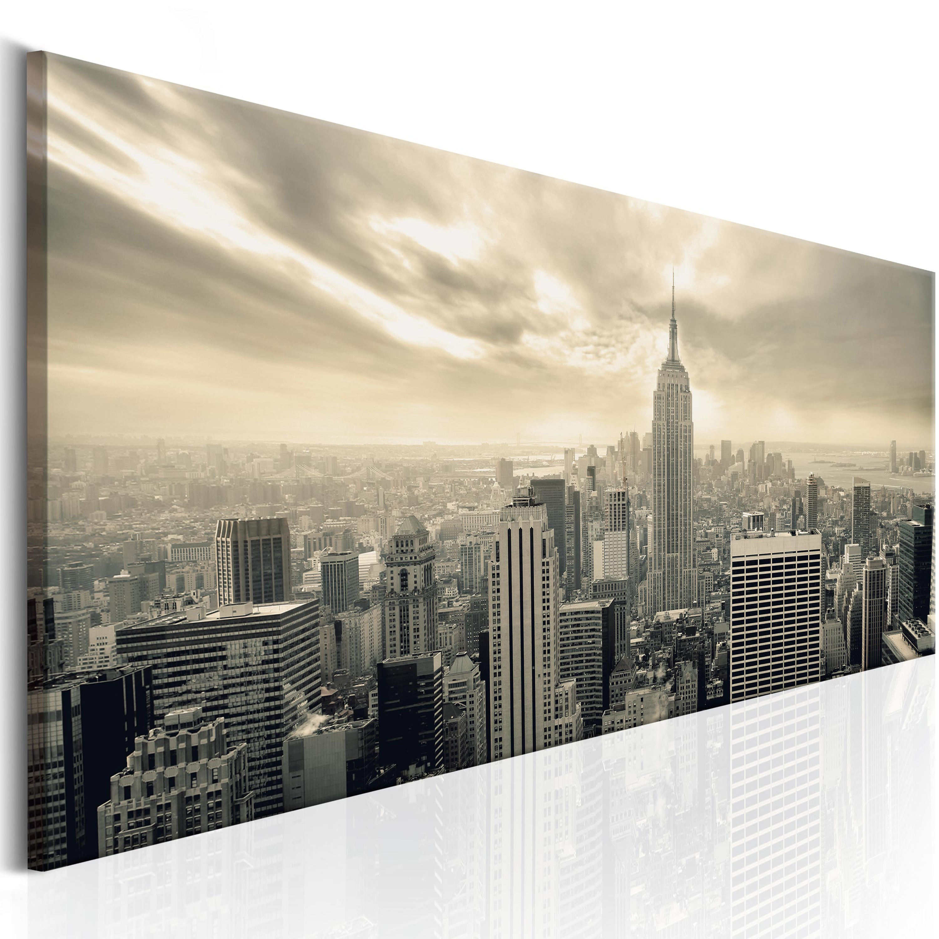 Leinwandbild Canvas Wandbild Kunstdruck Städte New York Wolkenkratzer Hochhäuser 