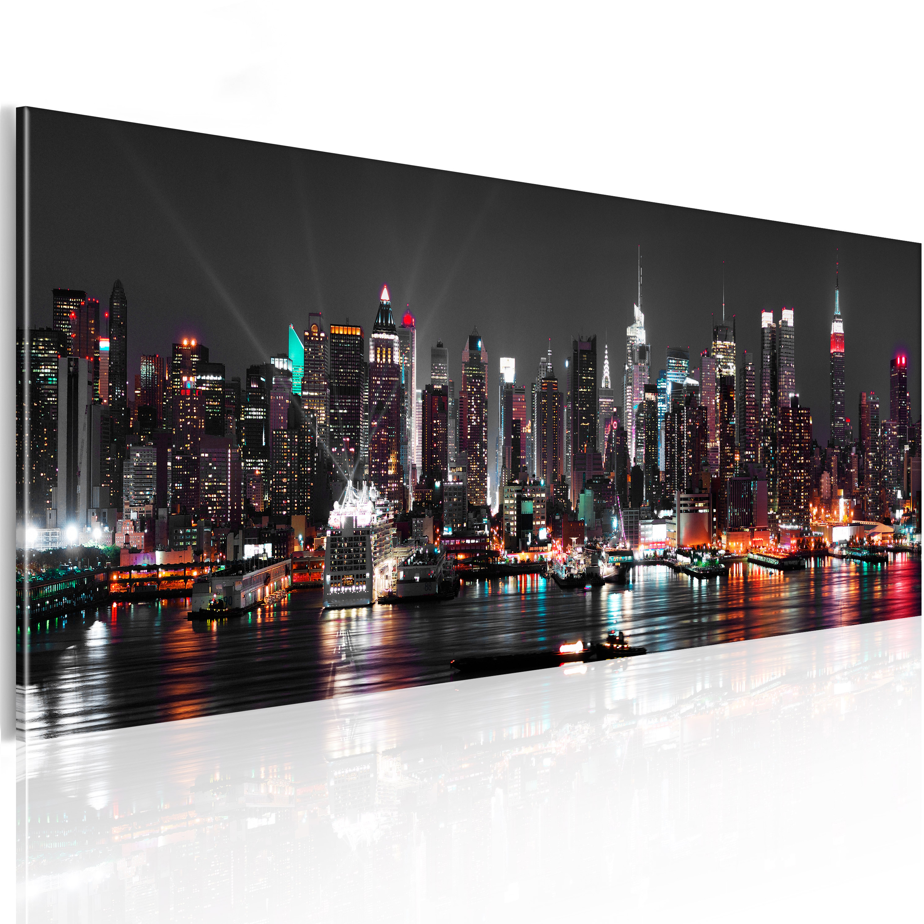 New York City Skyline Sonnenuntergang Leinwand Wandbild LH0631