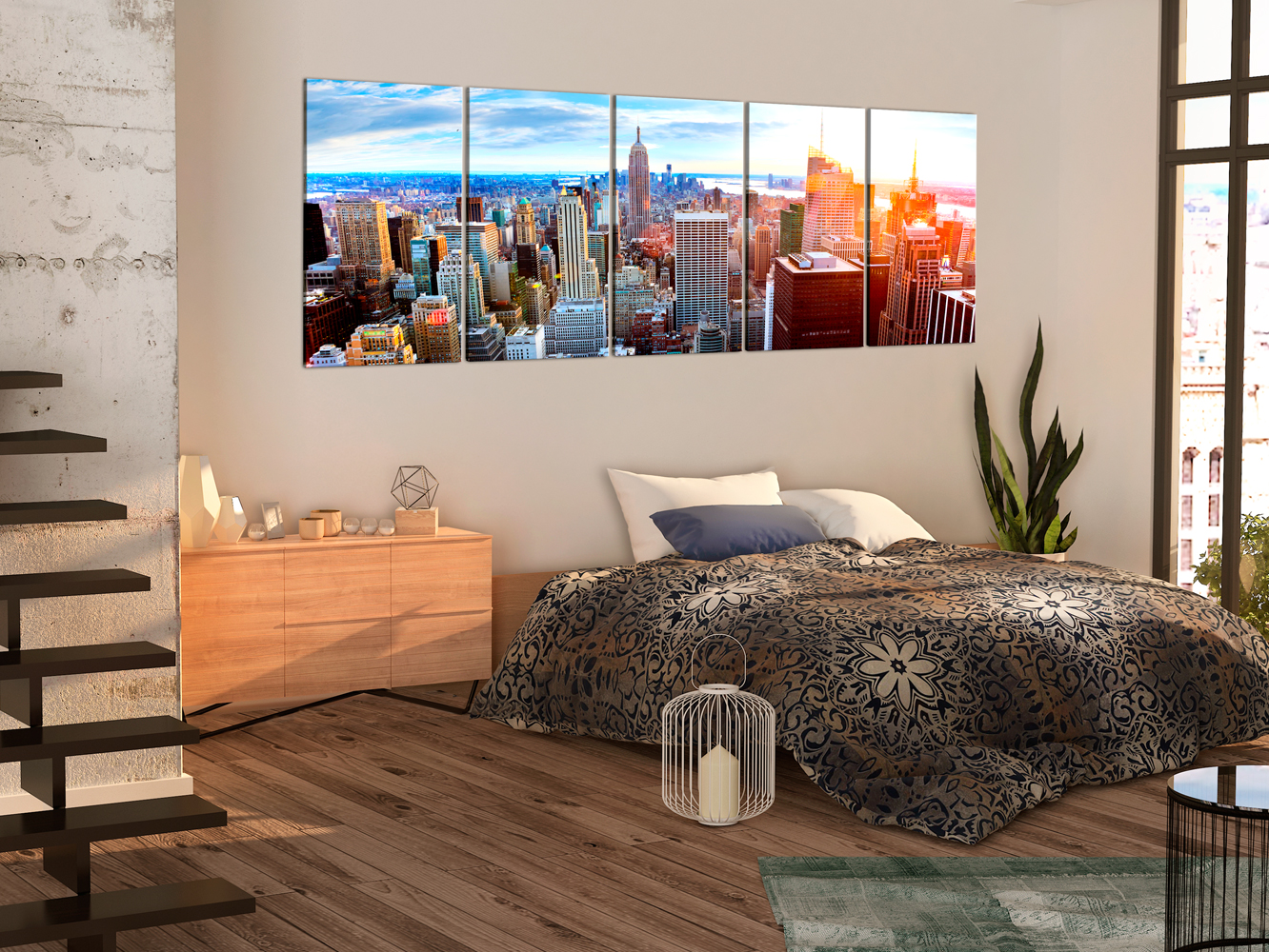 NEW YORK SKYLINE STADT Wandbilder xxl Bilder Vlies Leinwand d-B-0188-b-n - Bild 3 von 13