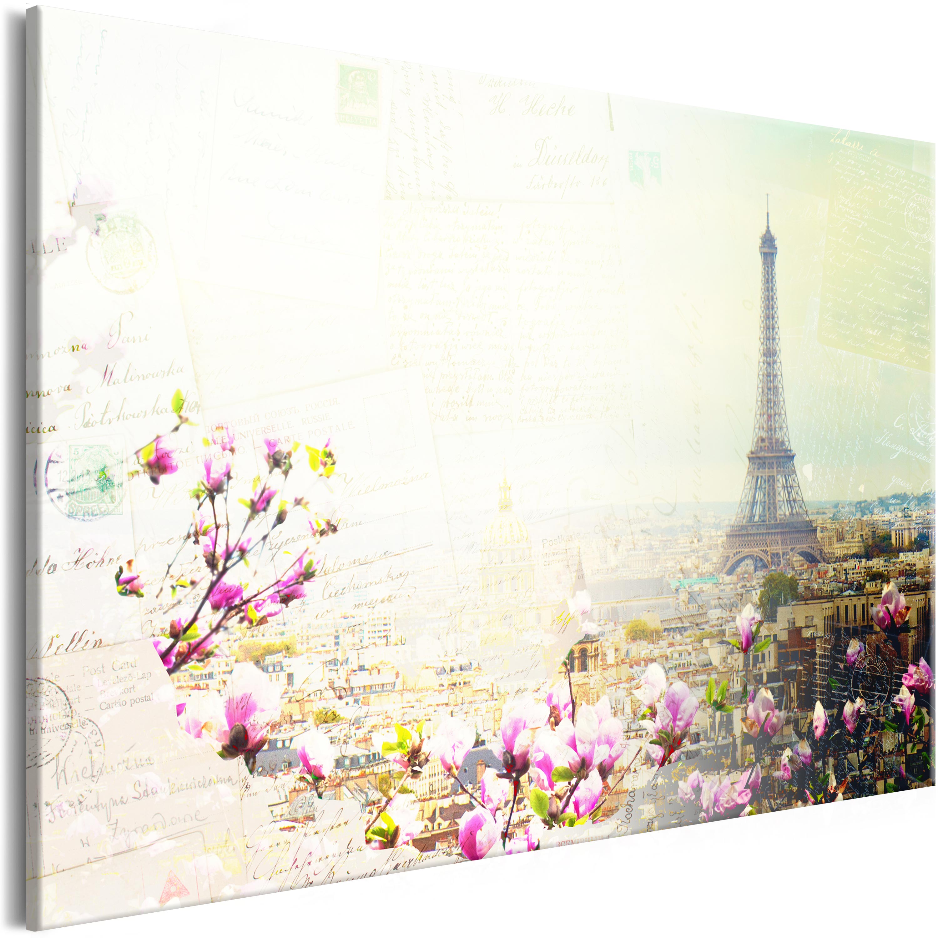 Canvas Print - Postcards from Paris (1 Part) Wide - 120x80