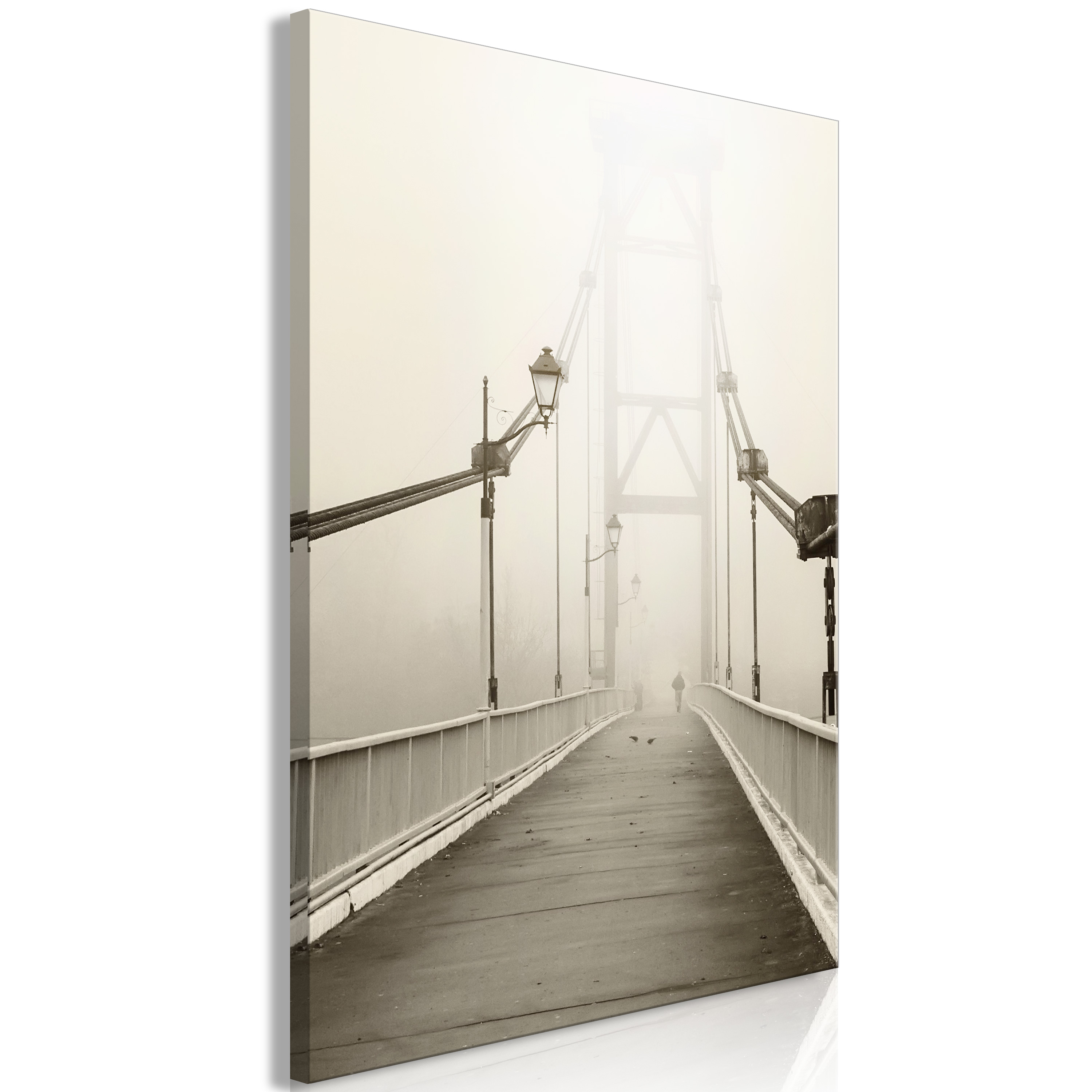 Canvas Print - Bridge in the Fog (1 Part) Vertical - 60x90