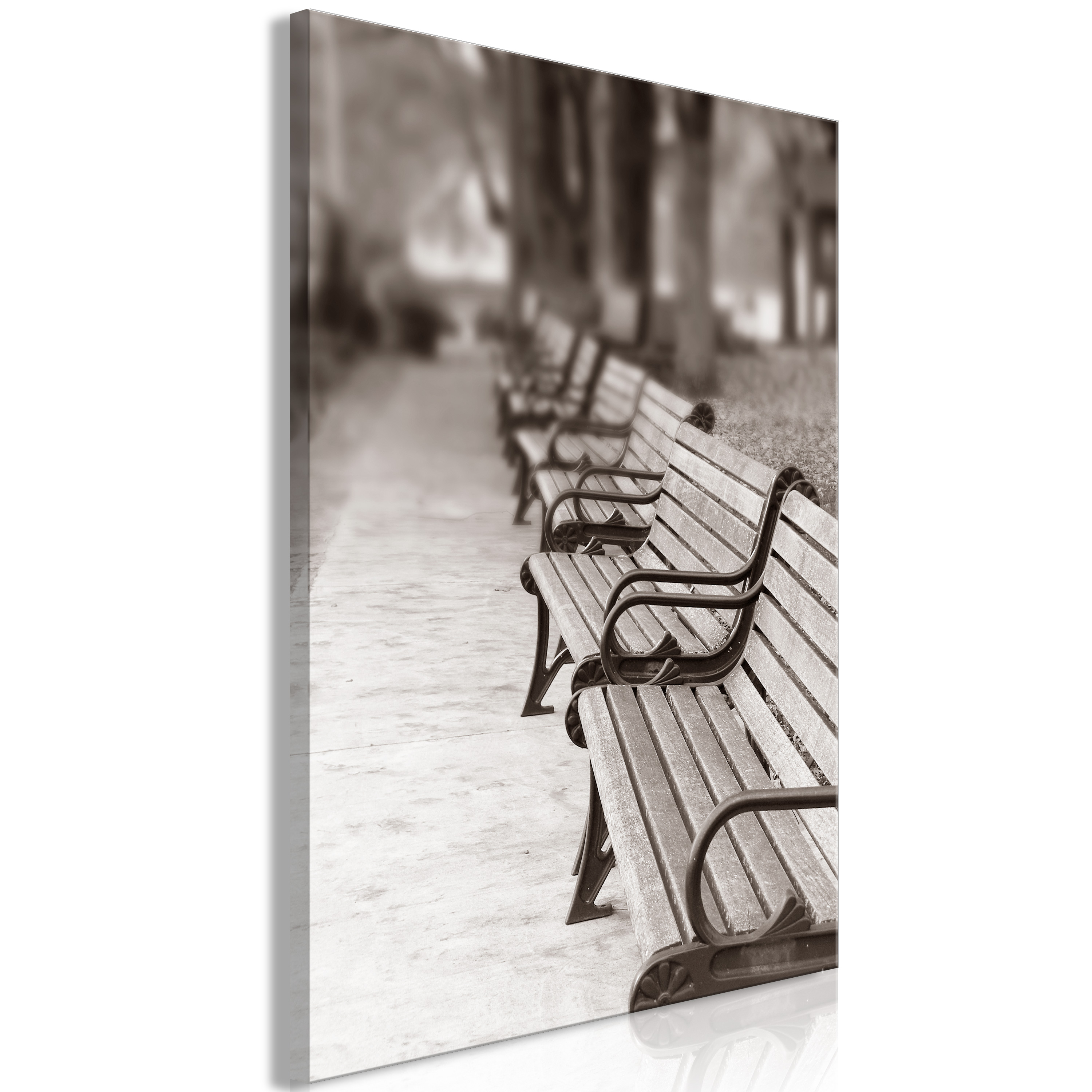 Canvas Print - Park Benches (1 Part) Vertical - 80x120