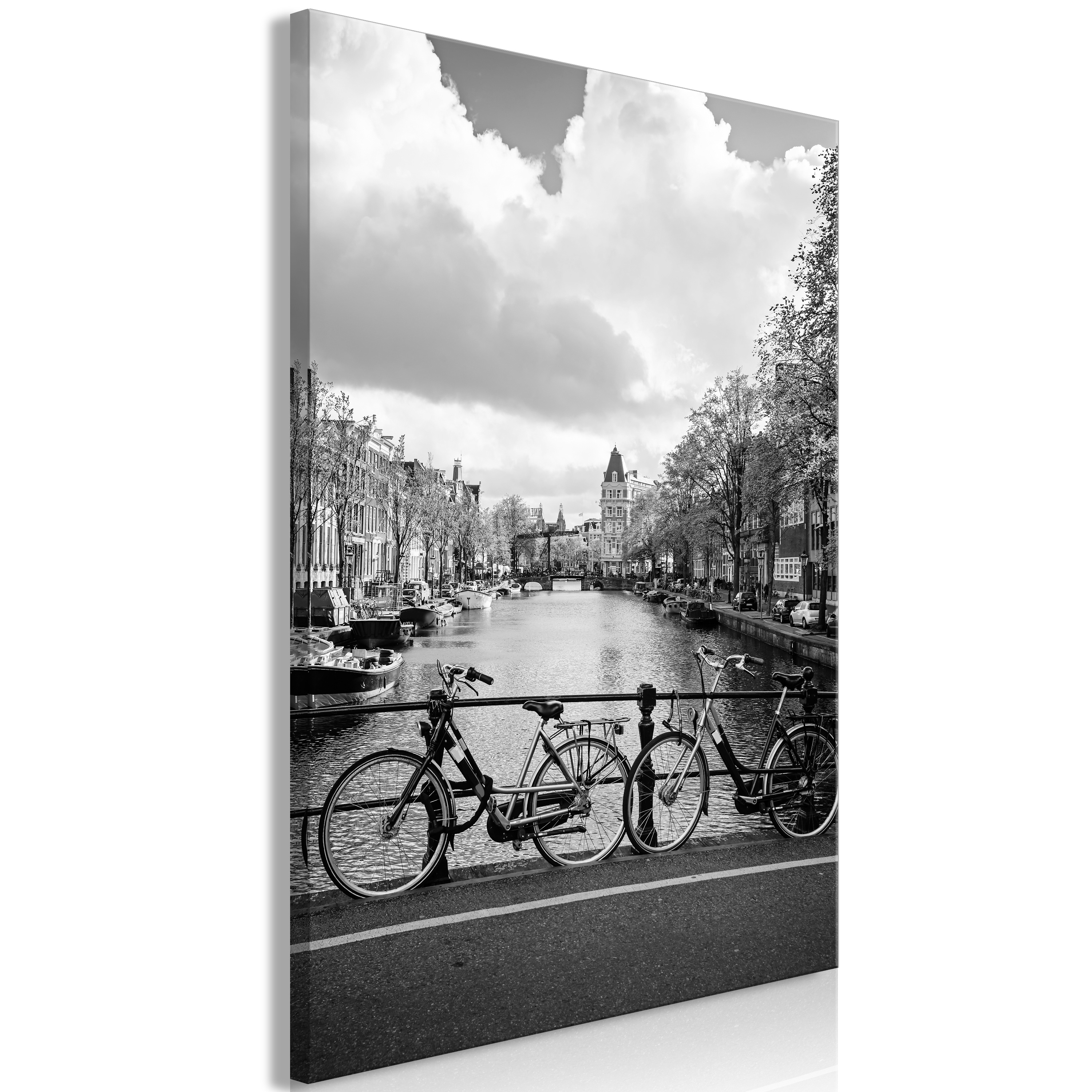 Canvas Print - Bikes On Bridge (1 Part) Vertical - 40x60