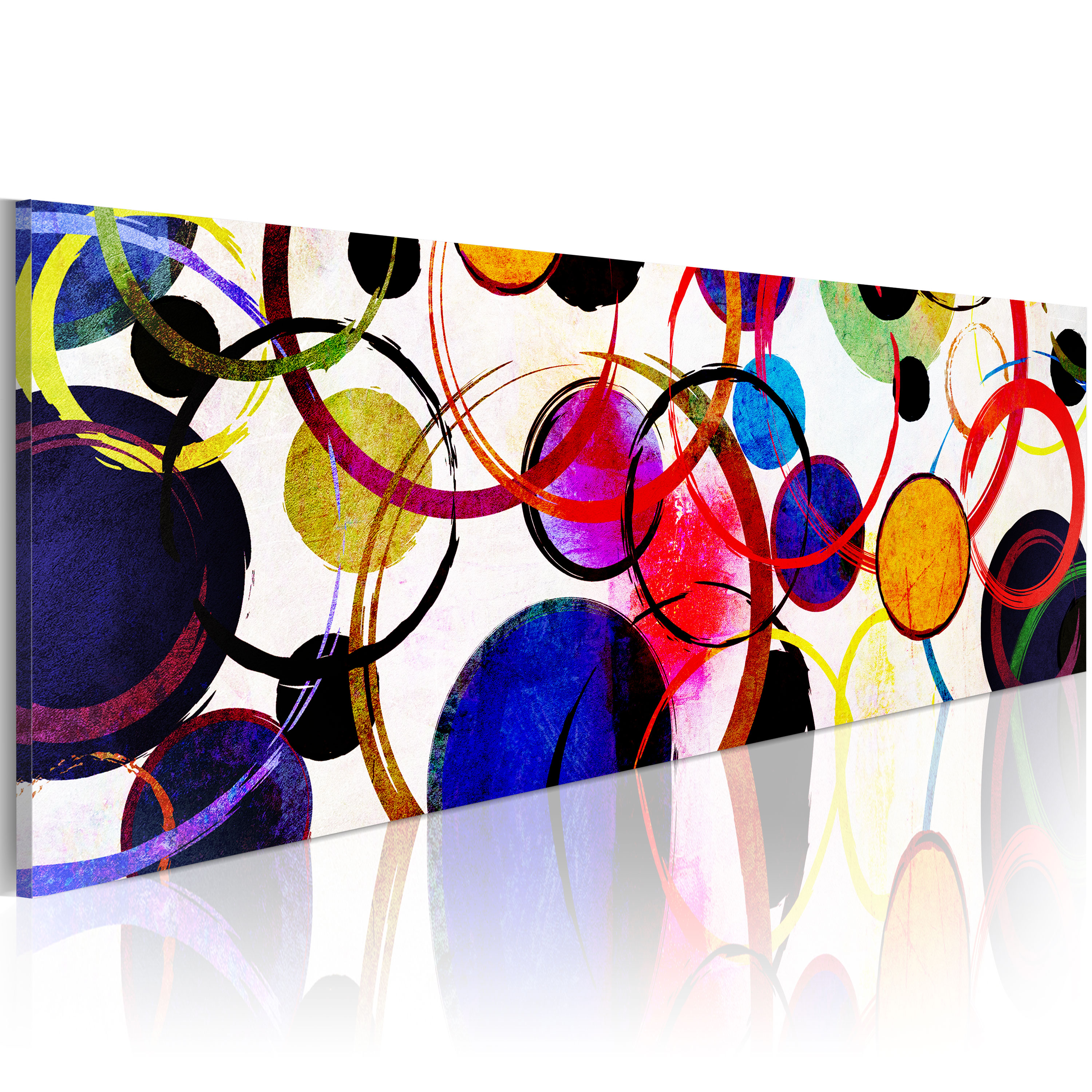 Canvas Print - Rainbow Circles - 150x50