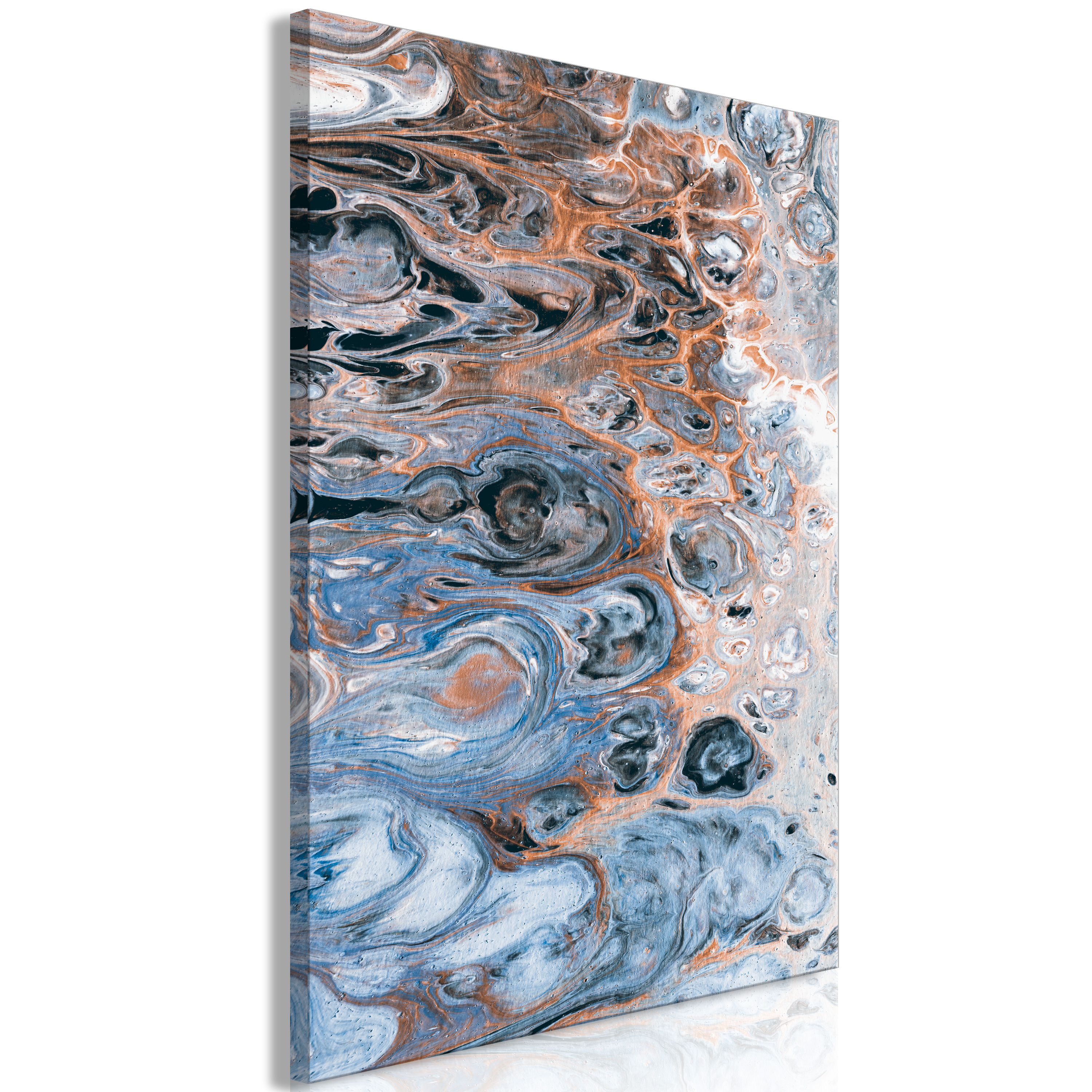 Canvas Print - Sienna Blue Marble (1 Part) Vertical - 60x90