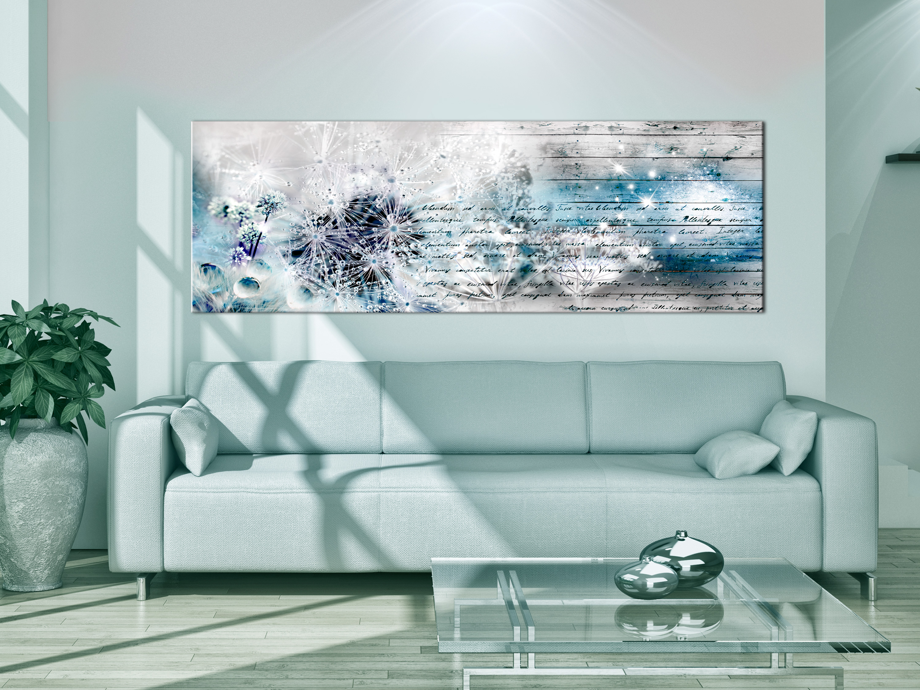 WANDBILDER XXL PUSTEBLUME LEINWAND BILDER XXL NATUR WOHNZIMMER fC0172