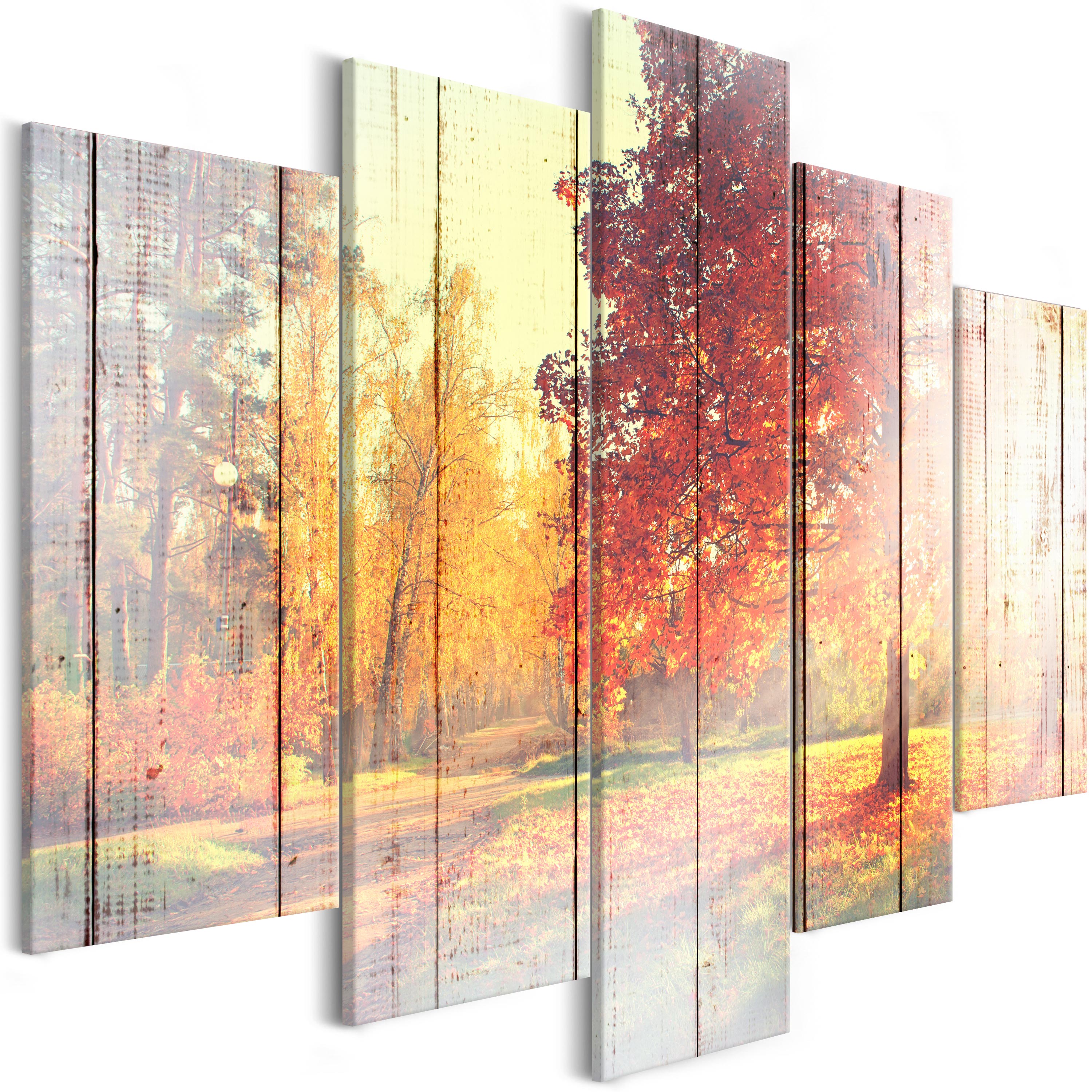 Canvas Print - Autumn Sun (5 Parts) Wide - 200x100